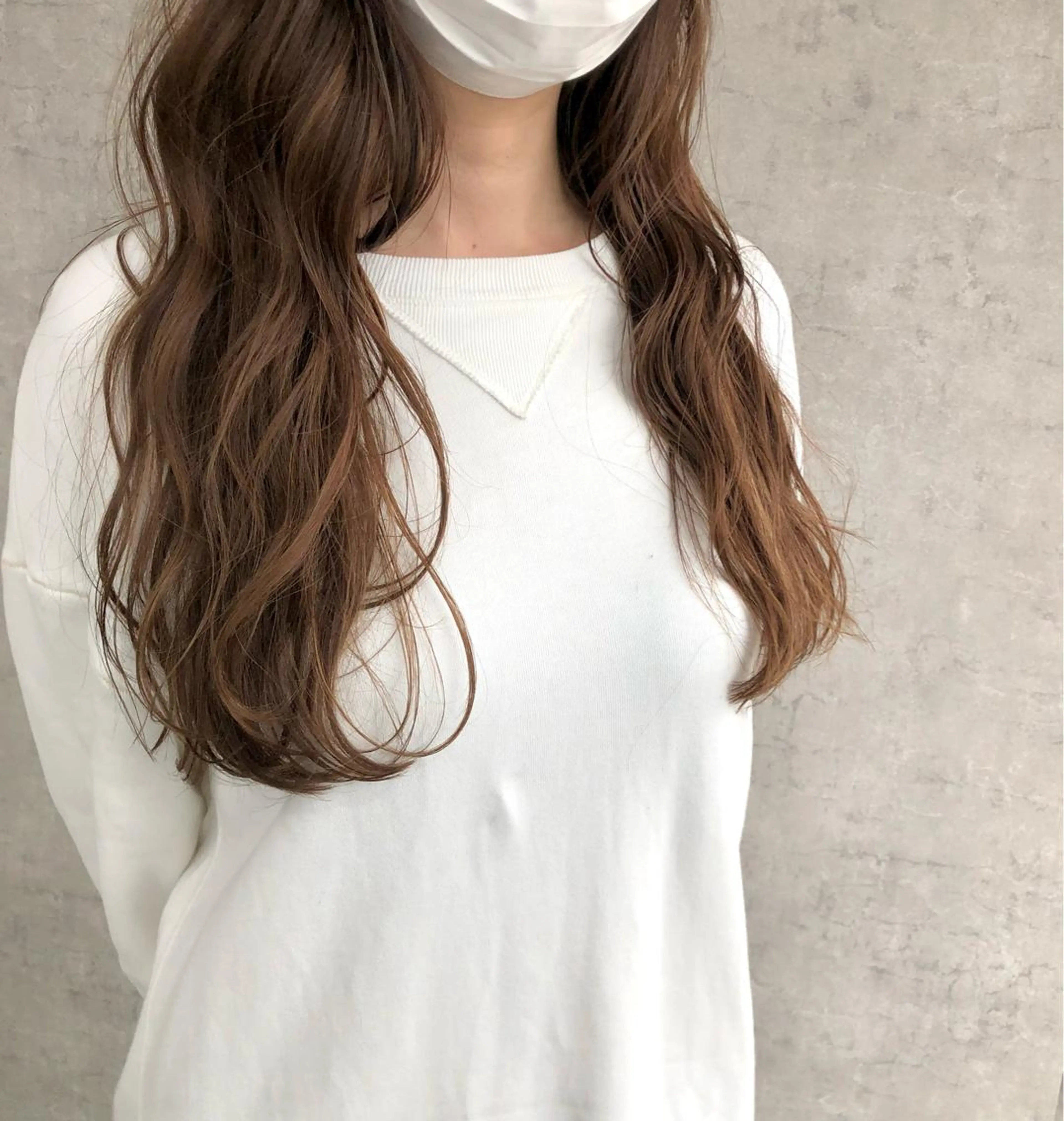 ロング カラー ヘアアレンジ ネイル マツエク・マツパ アディクシーカラー バレイヤージュ ミストバング ベージュカラー ブリーチ eir心斎橋店所属・エビスザキレン/メン ズ/心斎橋🌳のヘアスタイル