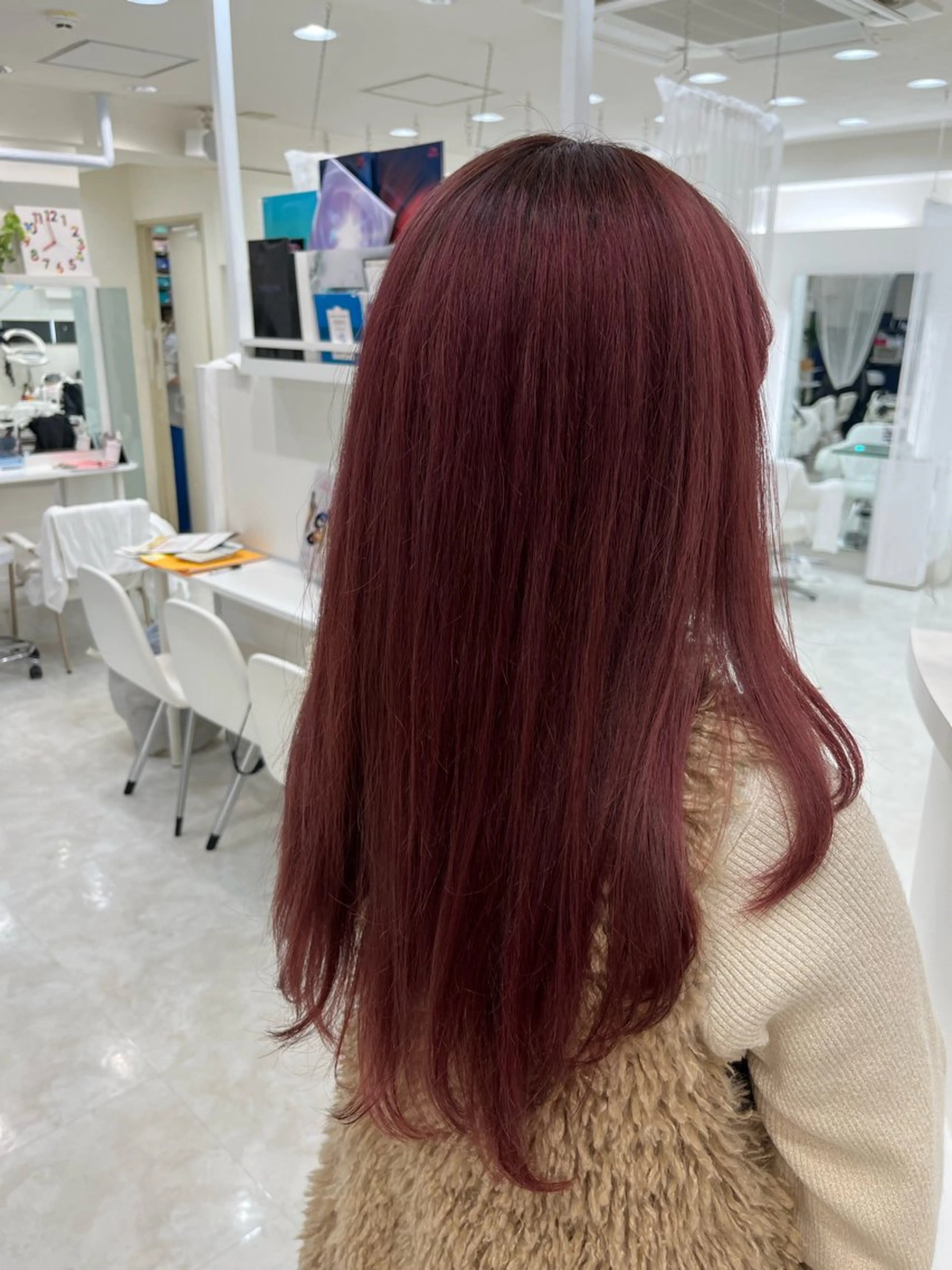 ロング カラー ブリーチ ピンクカラー 山森 大地のヘアスタイル