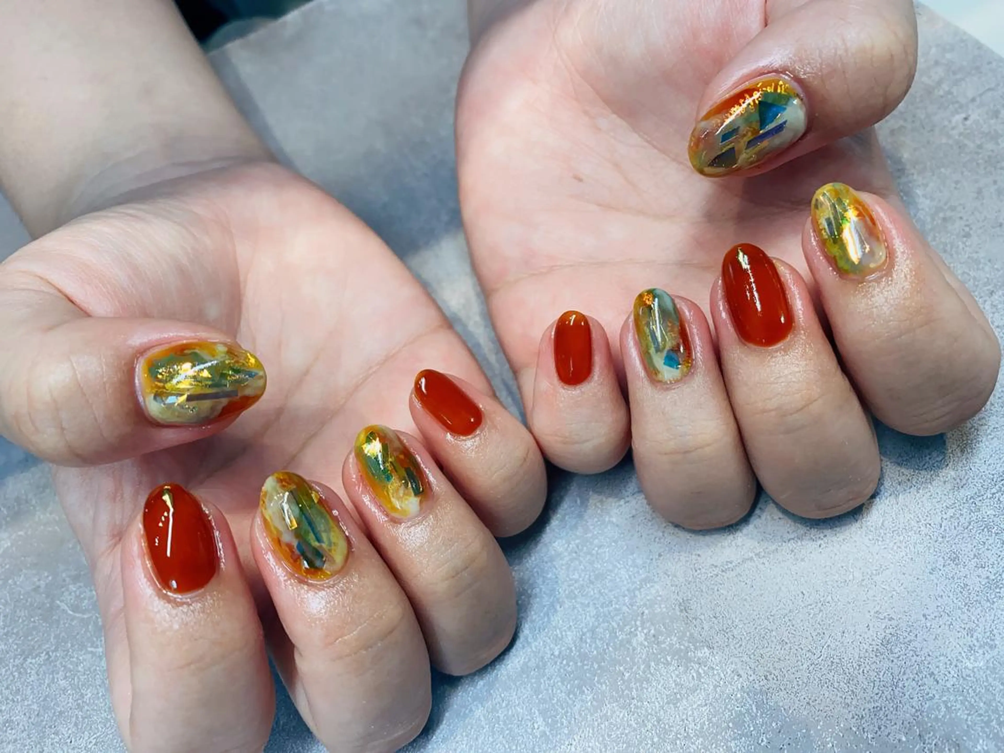 ショート ハンドネイル NAILSALON 🍔Timna🍟のネイルデザイン