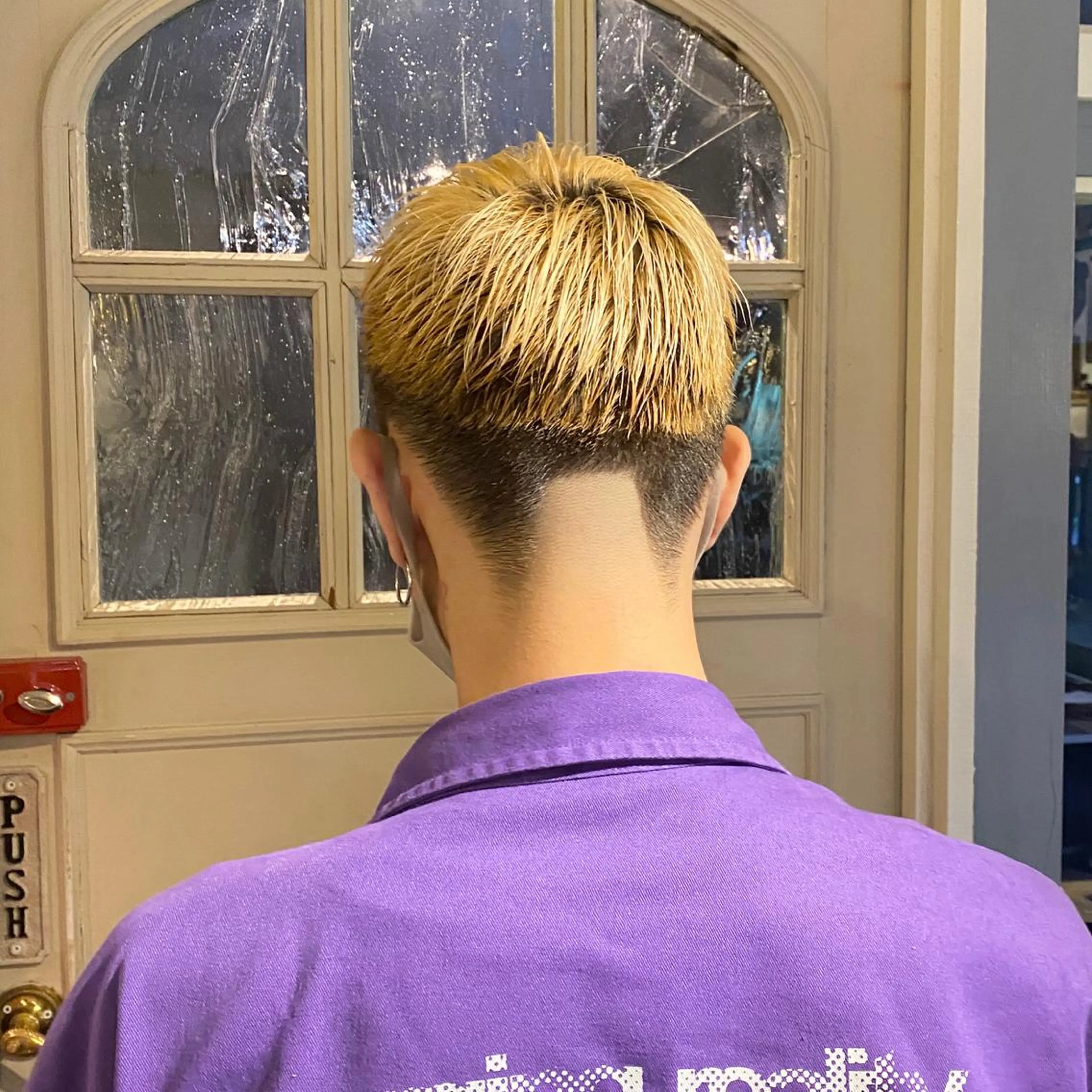 ショート カラー メンズ メンズブリーチ ブリーチ カット ヘアカラー ヘッドスパ BRITS 渡辺 菜々子のヘアスタイル