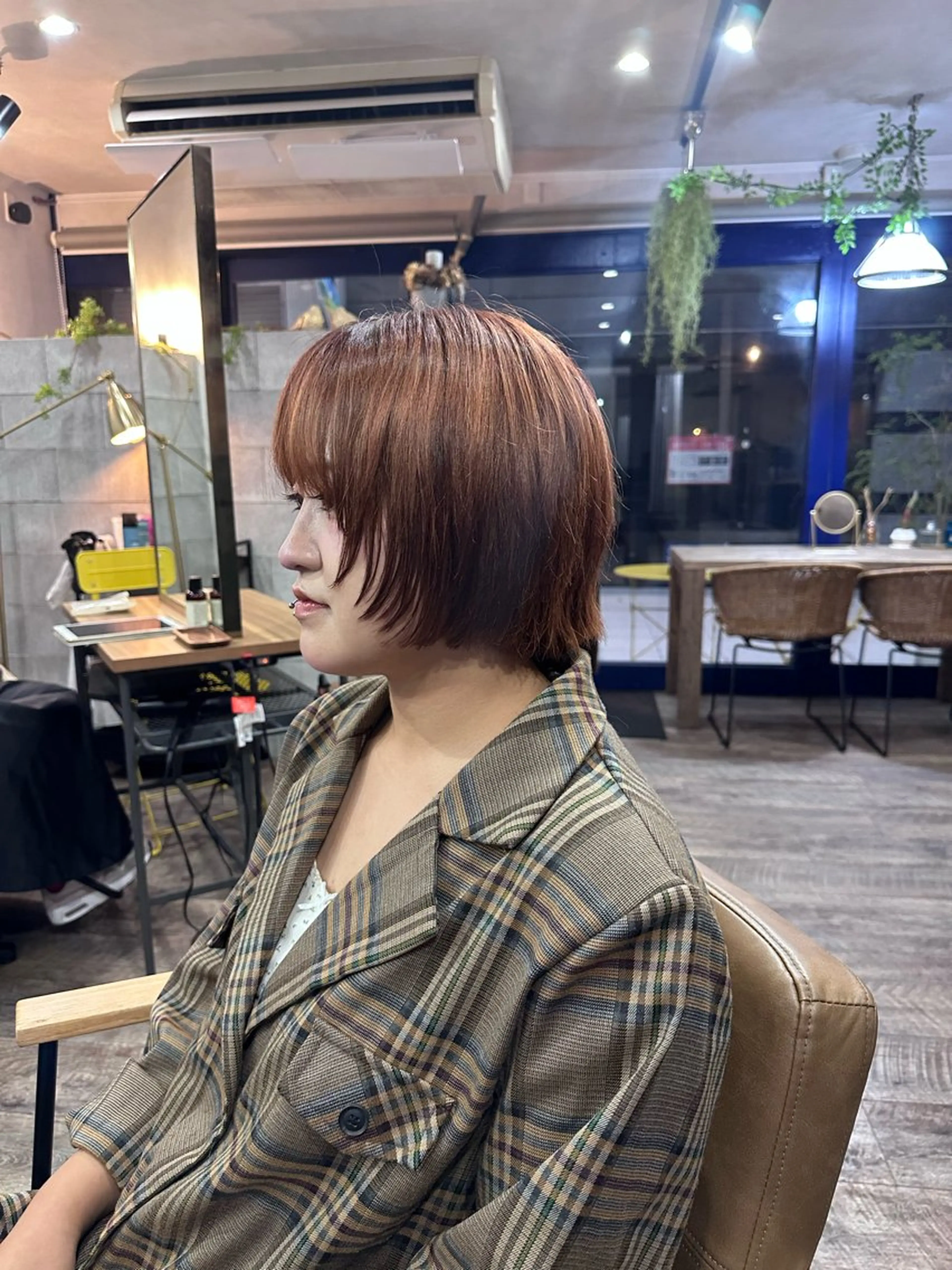 ショート ボブレイヤー ボブ レイヤーカット t.hair垂門真吾 曲がる縮毛矯正/ボブのヘアスタイル