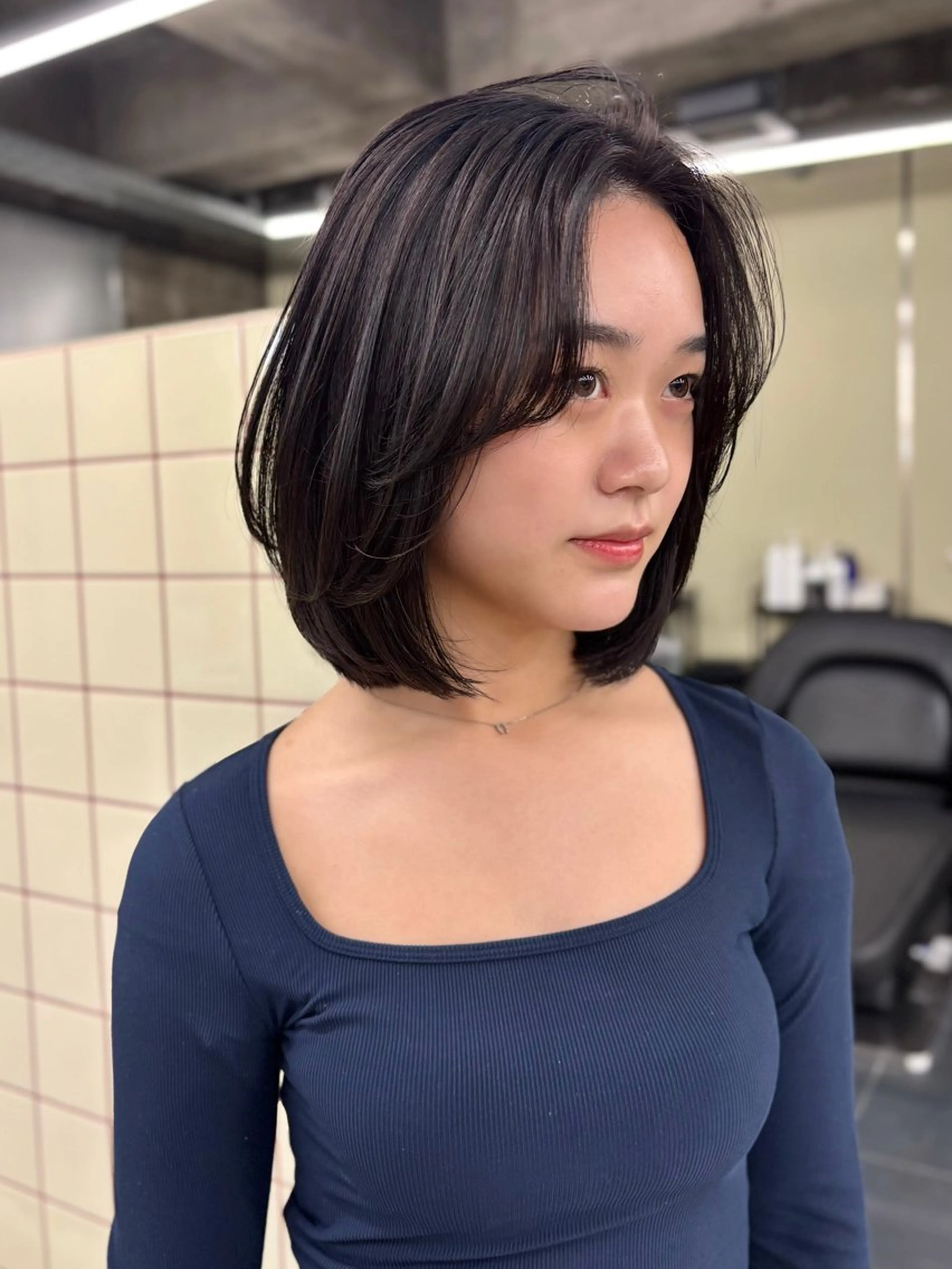 ミディアム カラー 伸ばしかけ レイヤーカット カット ヘアカラー トリートメント BELLA/天王寺/ 似合わせ/木浦心のヘアスタイル