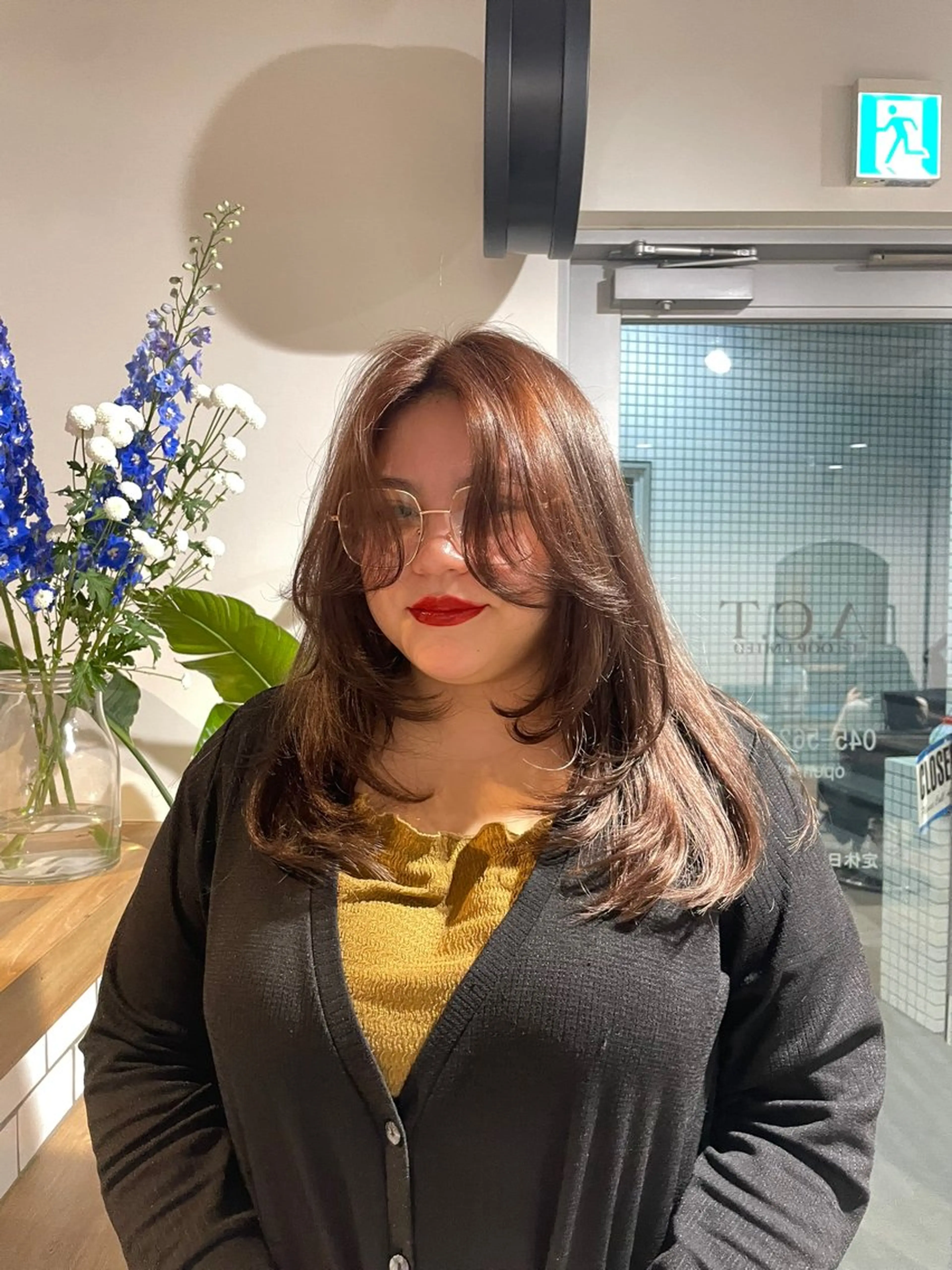 ロング カラー ブラウンカラー オレンジ オレンジブラウン レイヤーカット カット ヘアカラー トリートメント 透明感カラー/ レイヤー/rinaのヘアスタイル