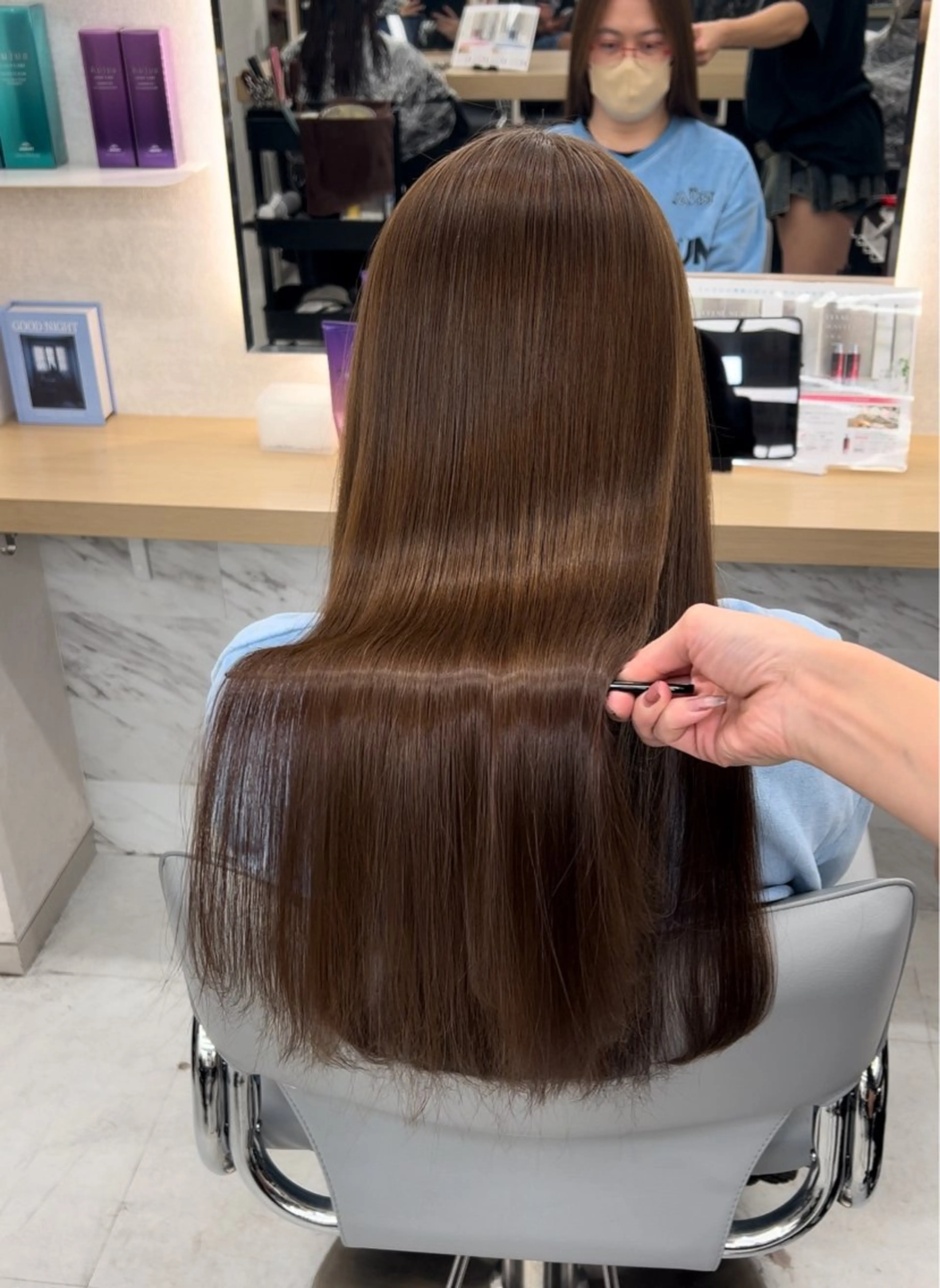 ロング カット ヘアカラー トリートメント youres hair 髪質改善トリートメント&ヘッドスパ  新宿三丁目店【ユアーズヘア】所属・🦋透明感カラー 👑NODOKA🦋のヘアスタイル