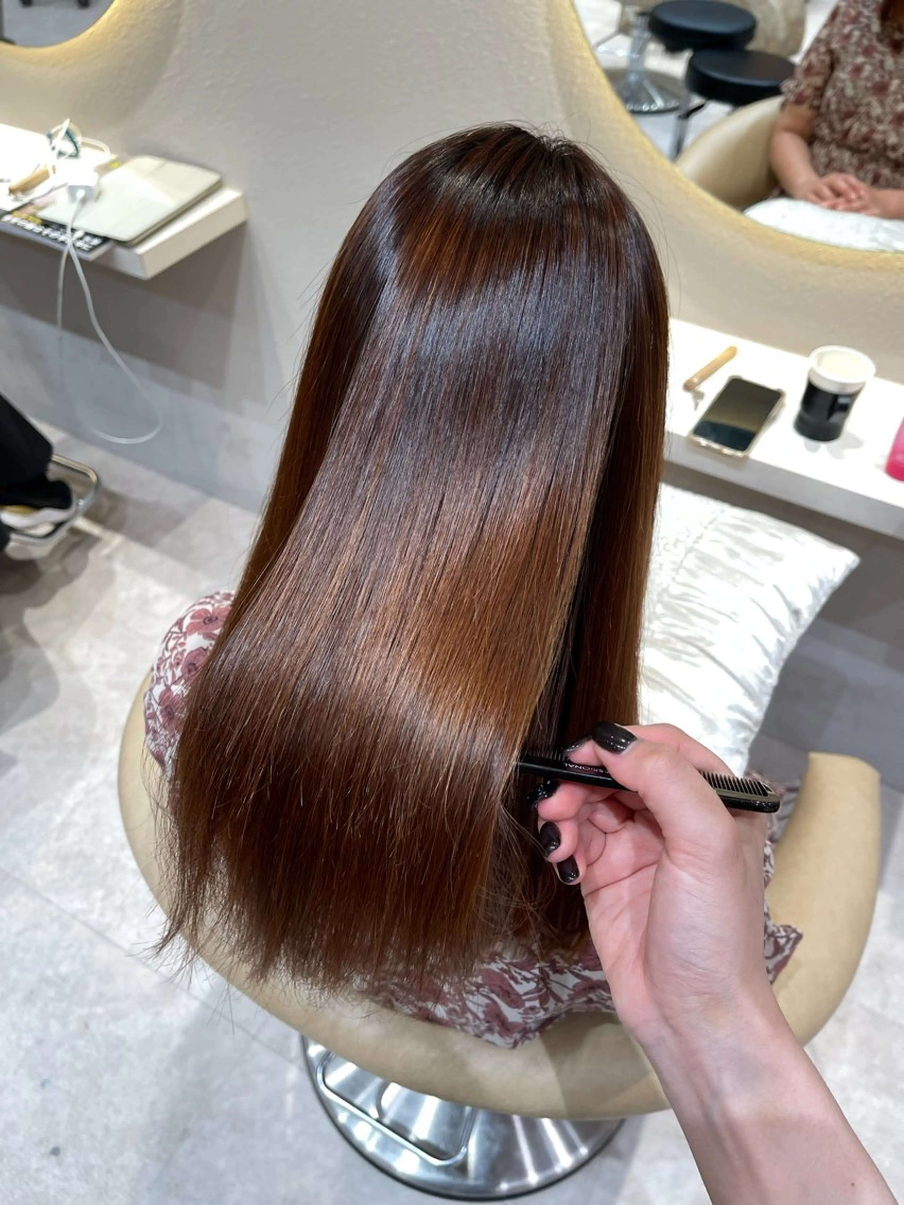 ロング 縮毛矯正 トリートメント モデル募集中🍀竹田 真梨子のヘアスタイル