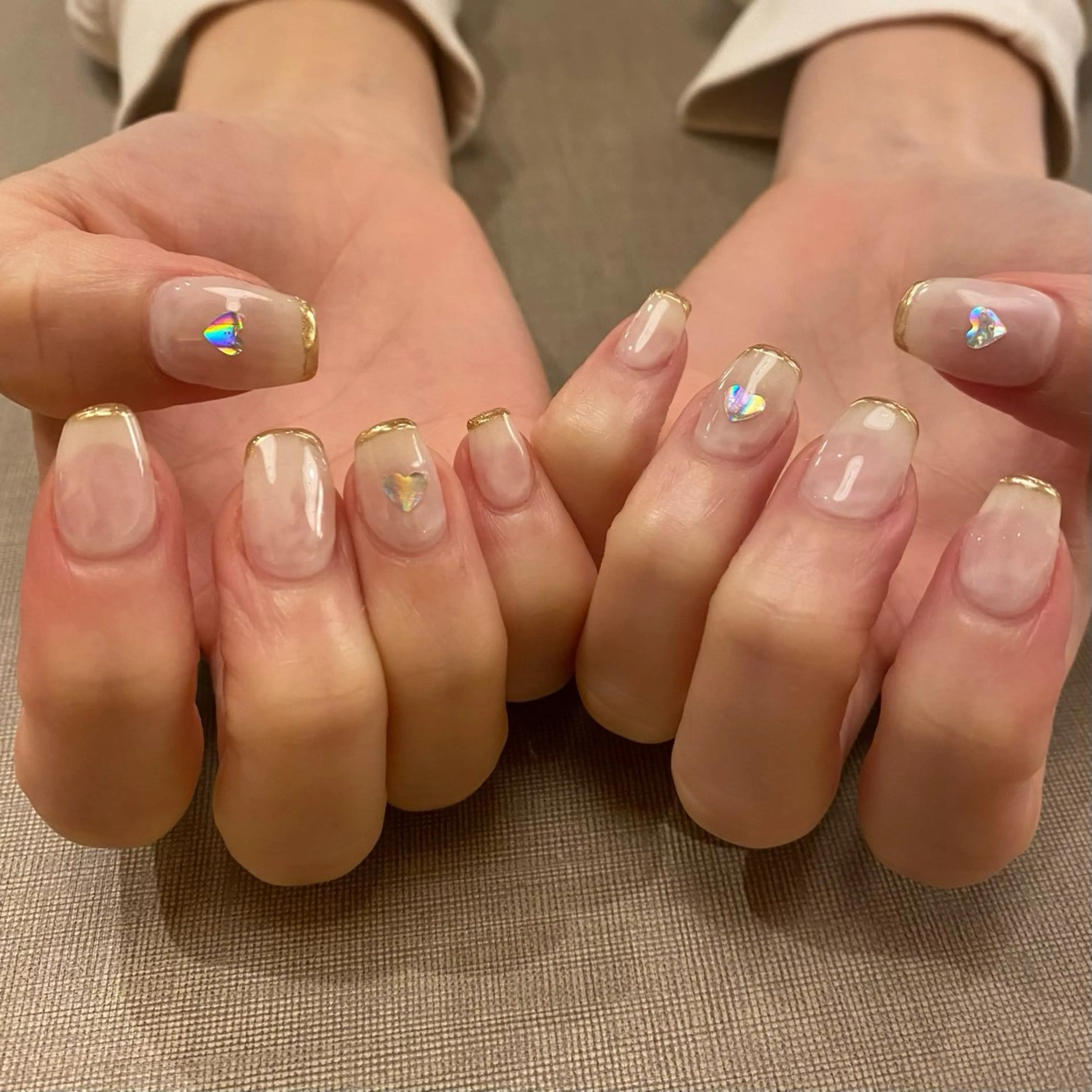 ネイル ハート ハンドネイル to.所属・to nailのネイルデザイン