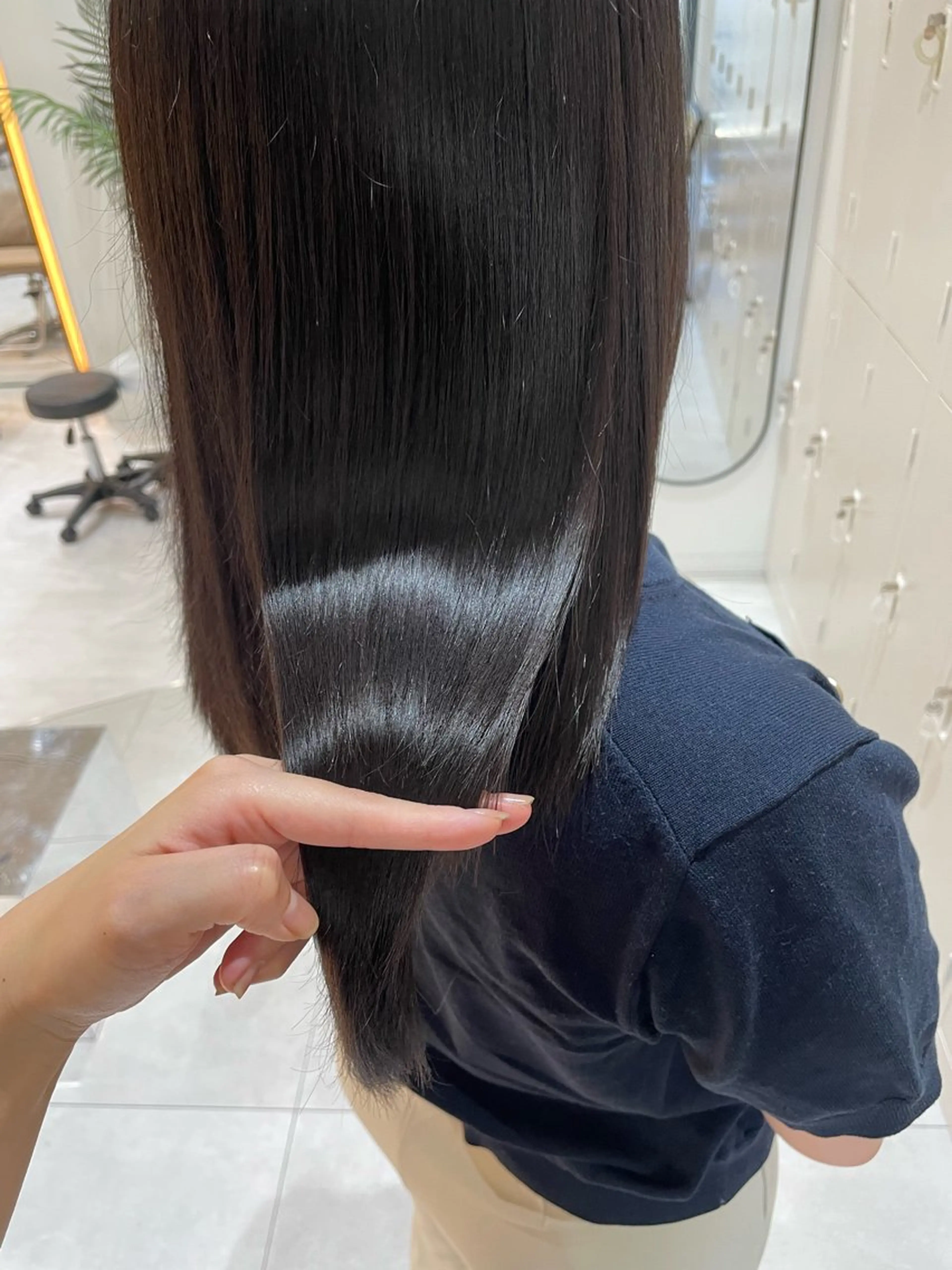 セミロング 髪質改善 トリートメント ゆきの Zina京都駅前のヘアスタイル