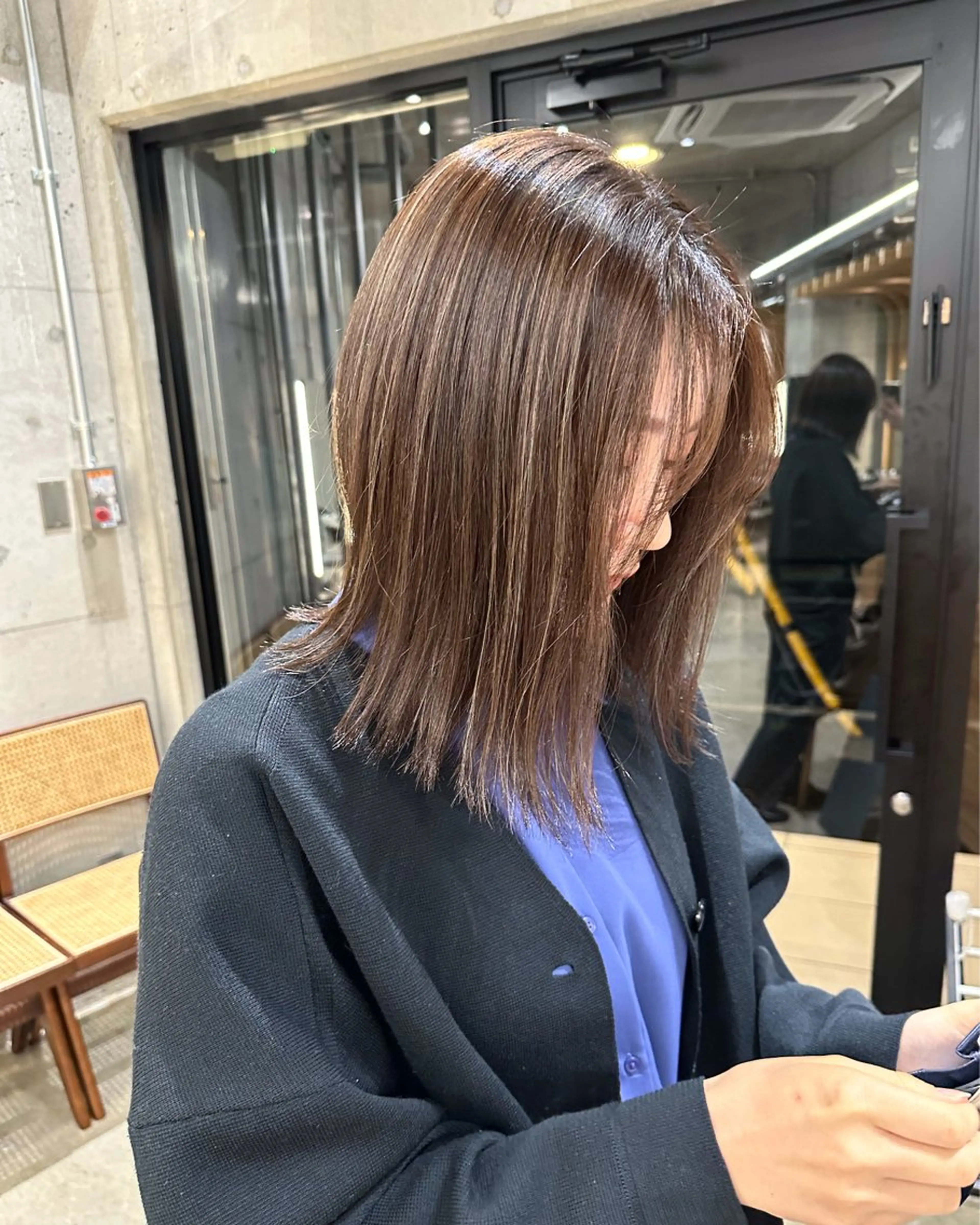 ミディアム カラー ハイライトカラー ハイライト ヘアカラー FILMS横浜所属・Watanabe Maiのヘアスタイル