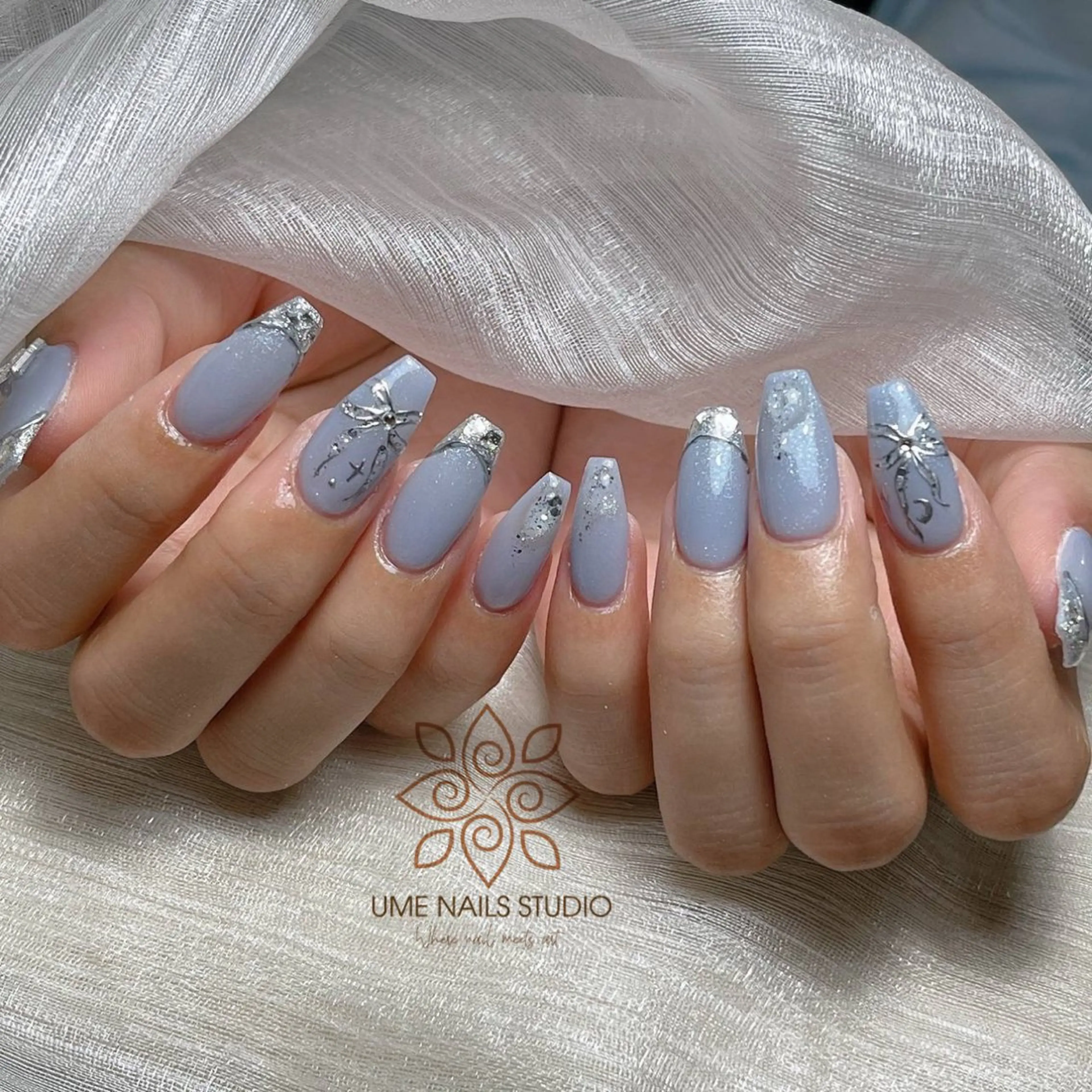 ネイル チークネイル クリアネイル ガーリー キラキラネイル 韓国ネイル ハンドネイル Ume Nail Studioのネイルデザイン