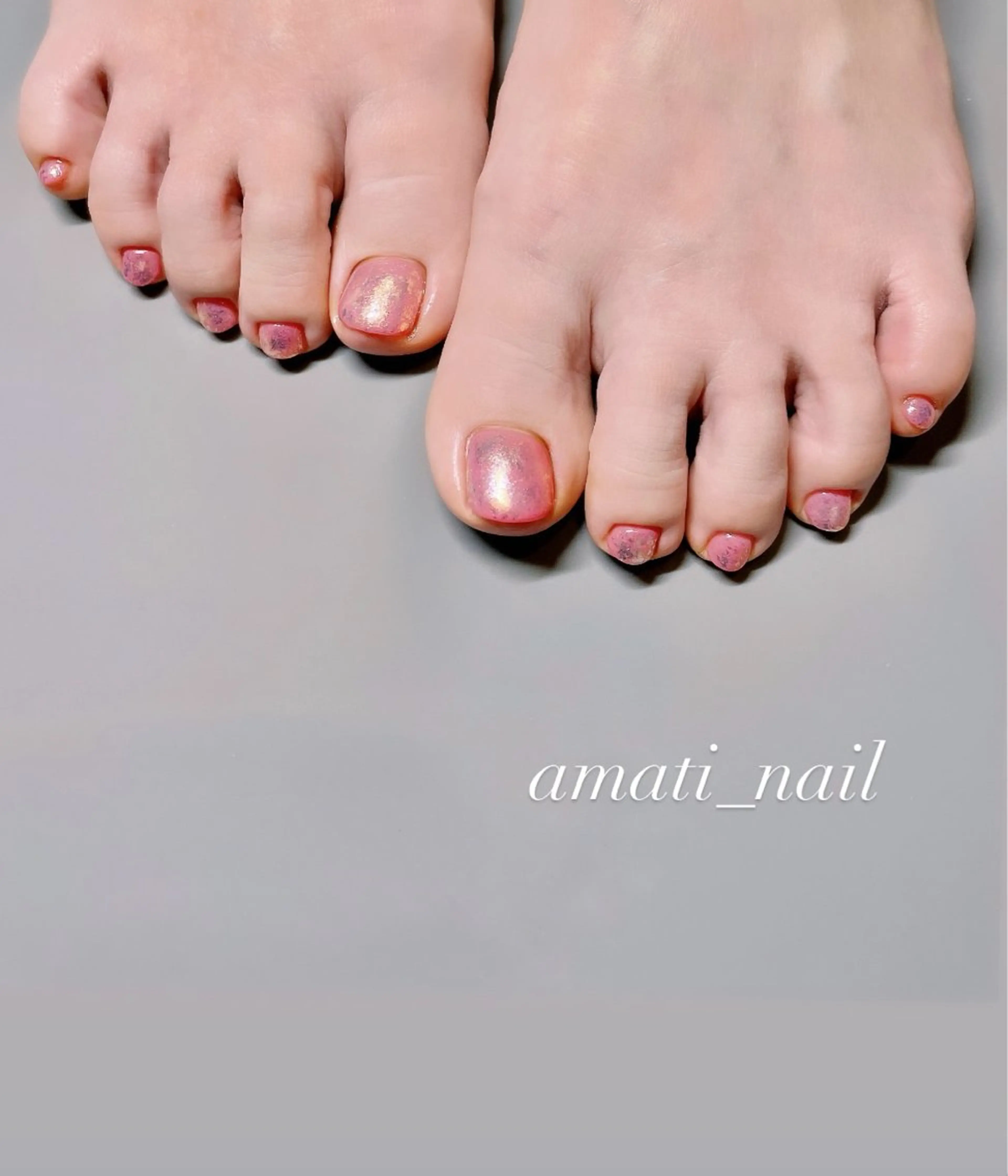 ネイル フットネイル ジェルネイル マグネットネイル ミラーネイル ニュアンスネイル フットネイル amati_nail TAKAKOのネイルデザイン