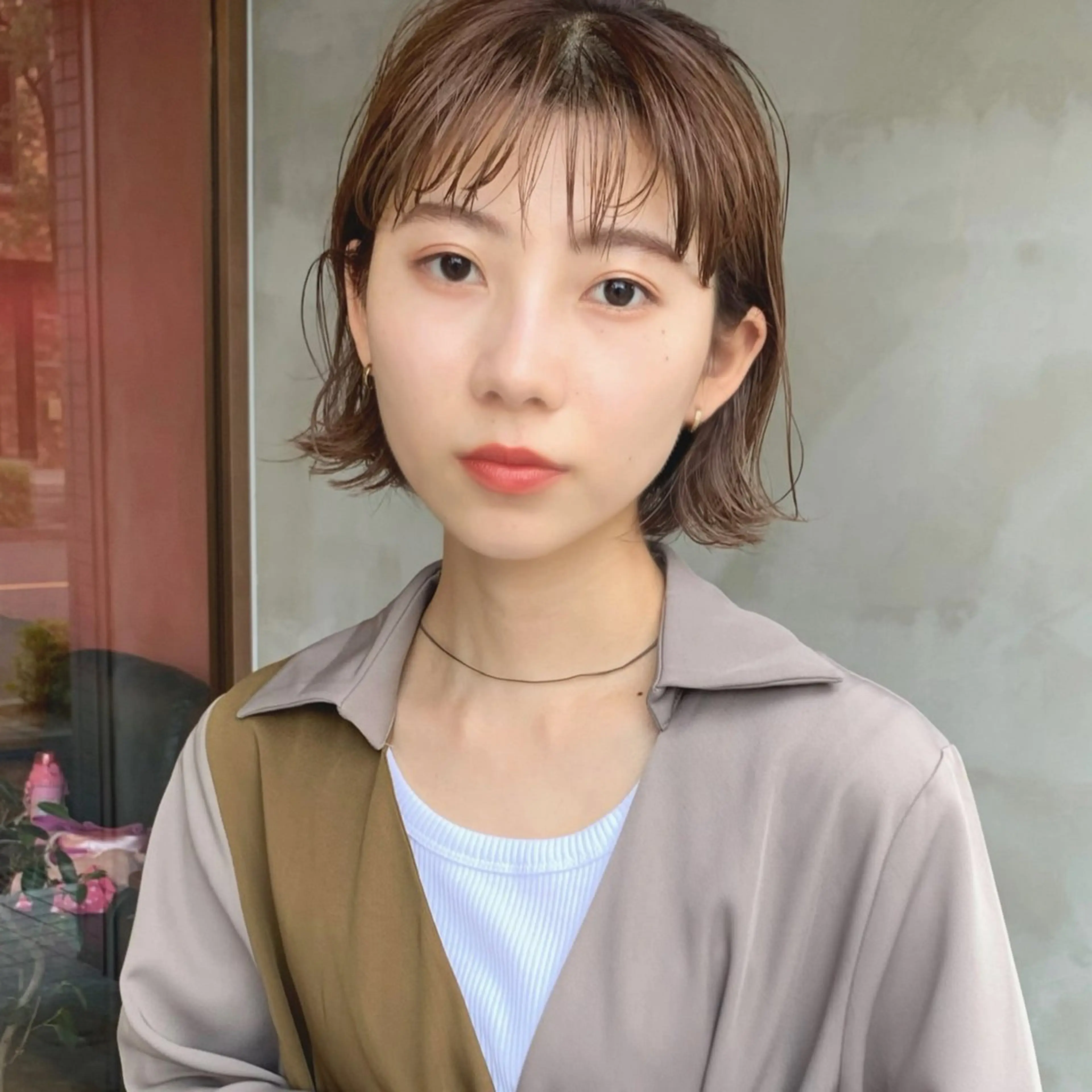 ミディアム カラー 山田 裕介のヘアスタイル