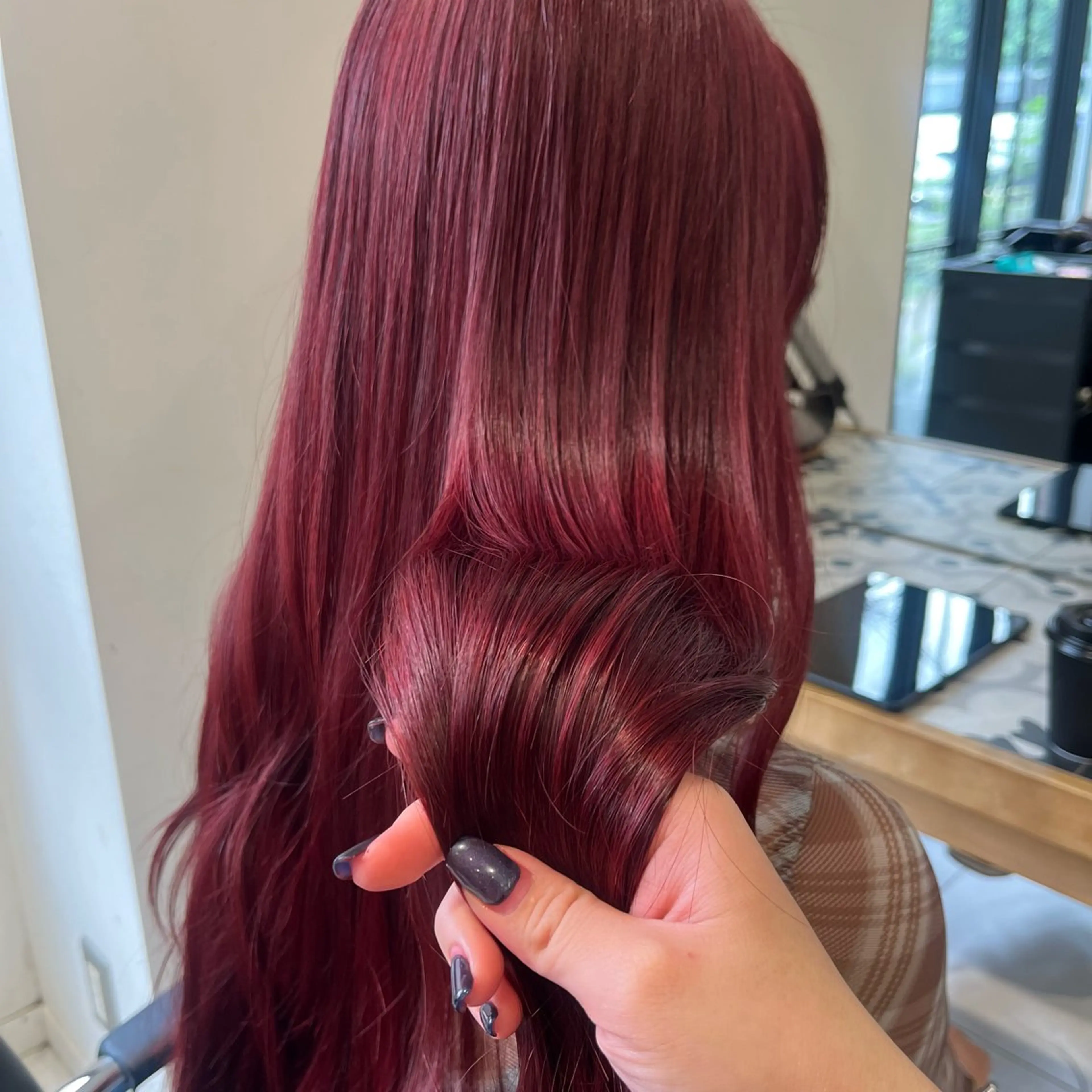 ロング カラー ヘアカラー トリートメント ヘッドスパ 艶カラー/縮毛矯正 🫧terukaのヘアスタイル
