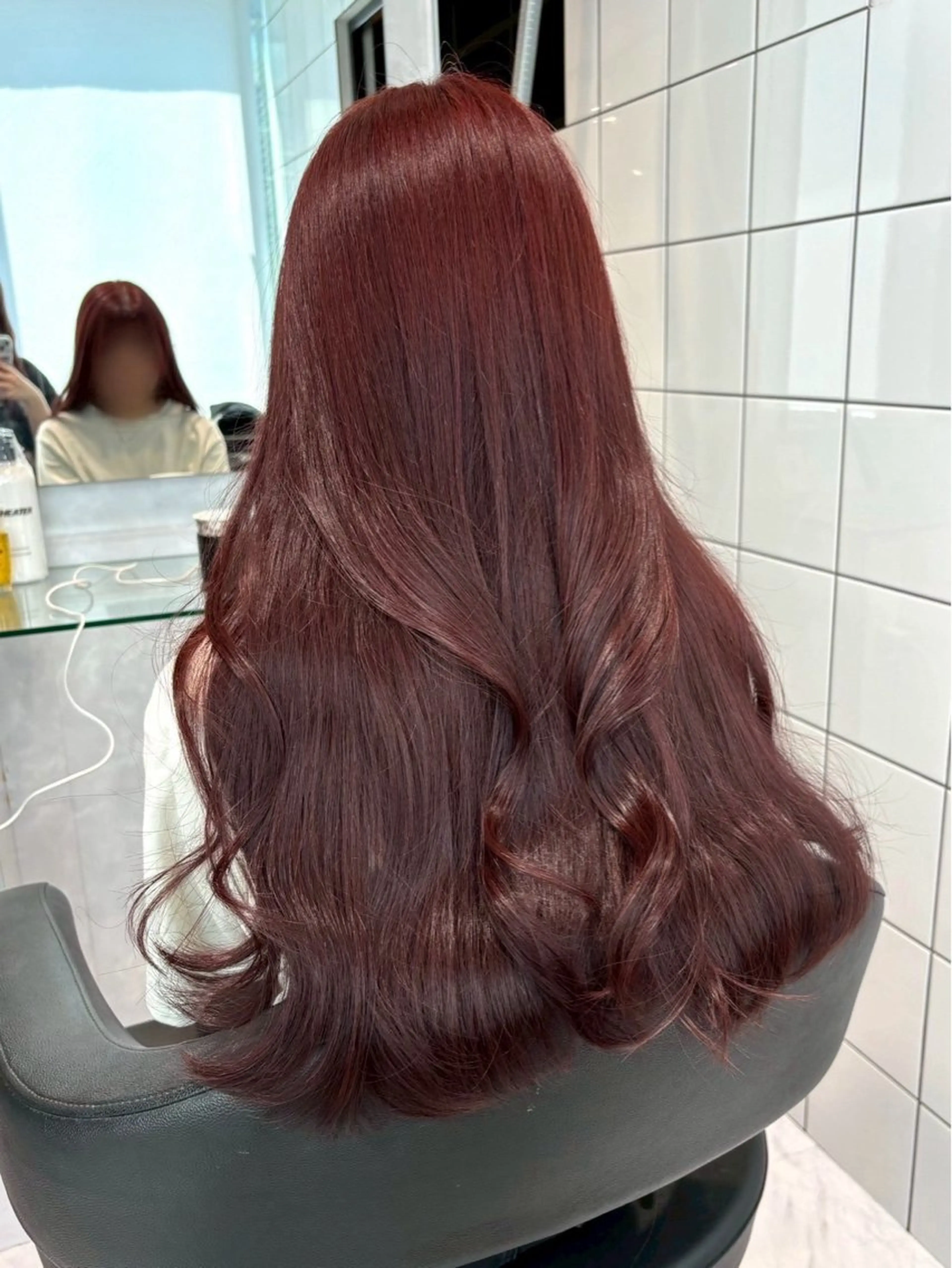 ロング カラー ワンカラーでできる 暖色カラーゆいりのヘアスタイル