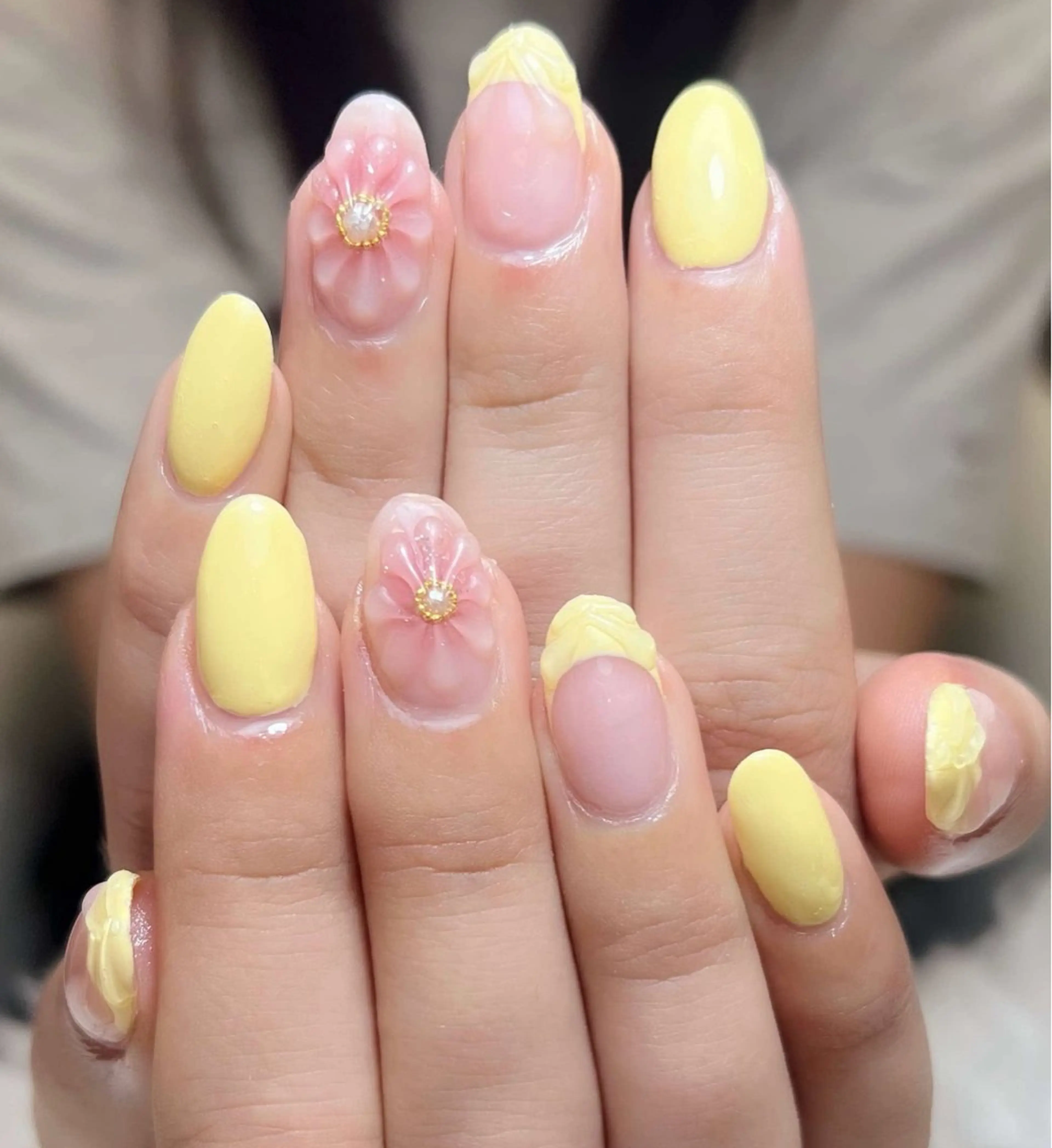 ネイル チークネイル 長さ出し フットネイル マグネットネイル 持ち込み ハンドネイル ANH NAIL ゴテゴテ専門店💎のネイルデザイン