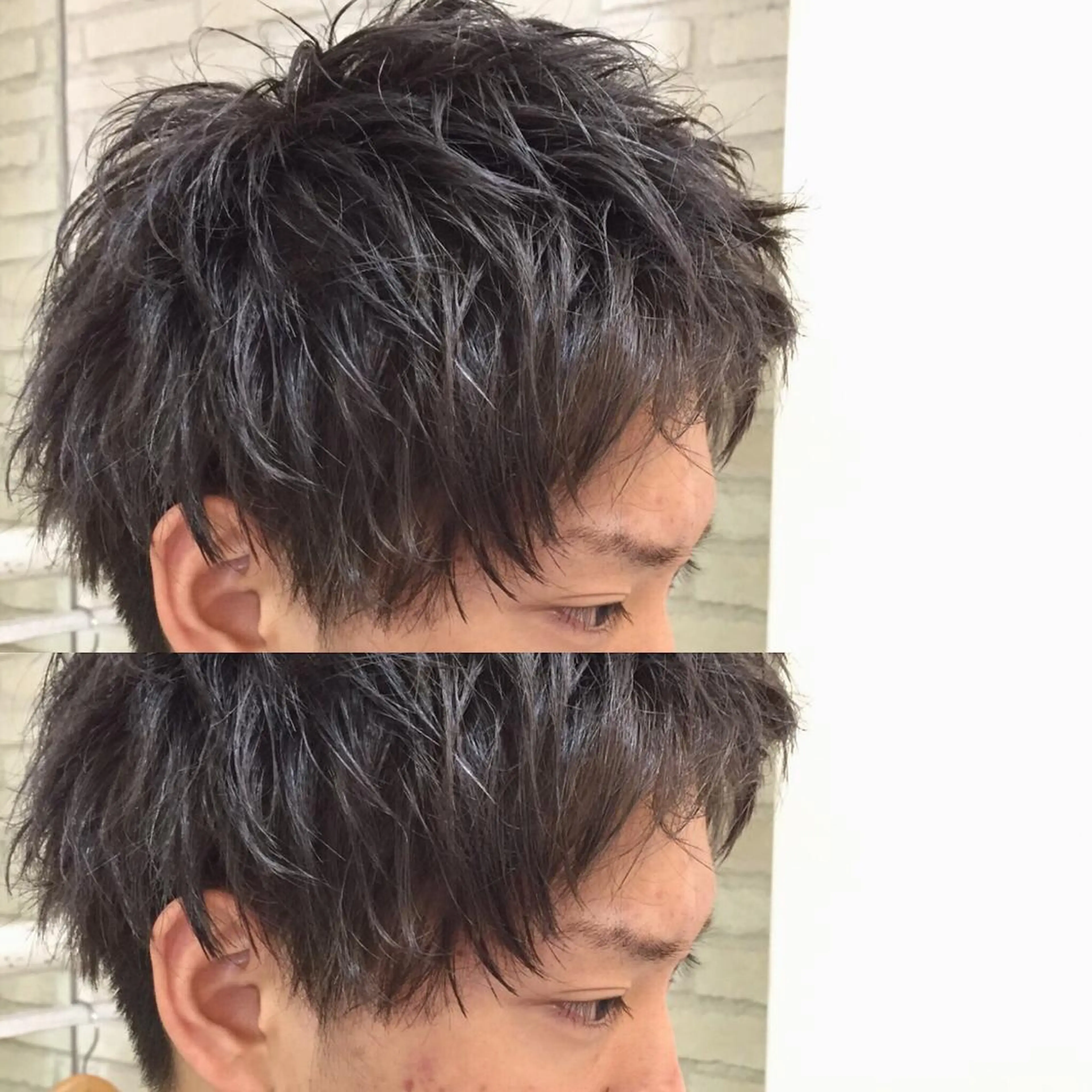 ショート カラー メンズ メンズブリーチ ブリーチ ダークグレー ダークグレージュ グレージュ 平内 賢人のヘアスタイル