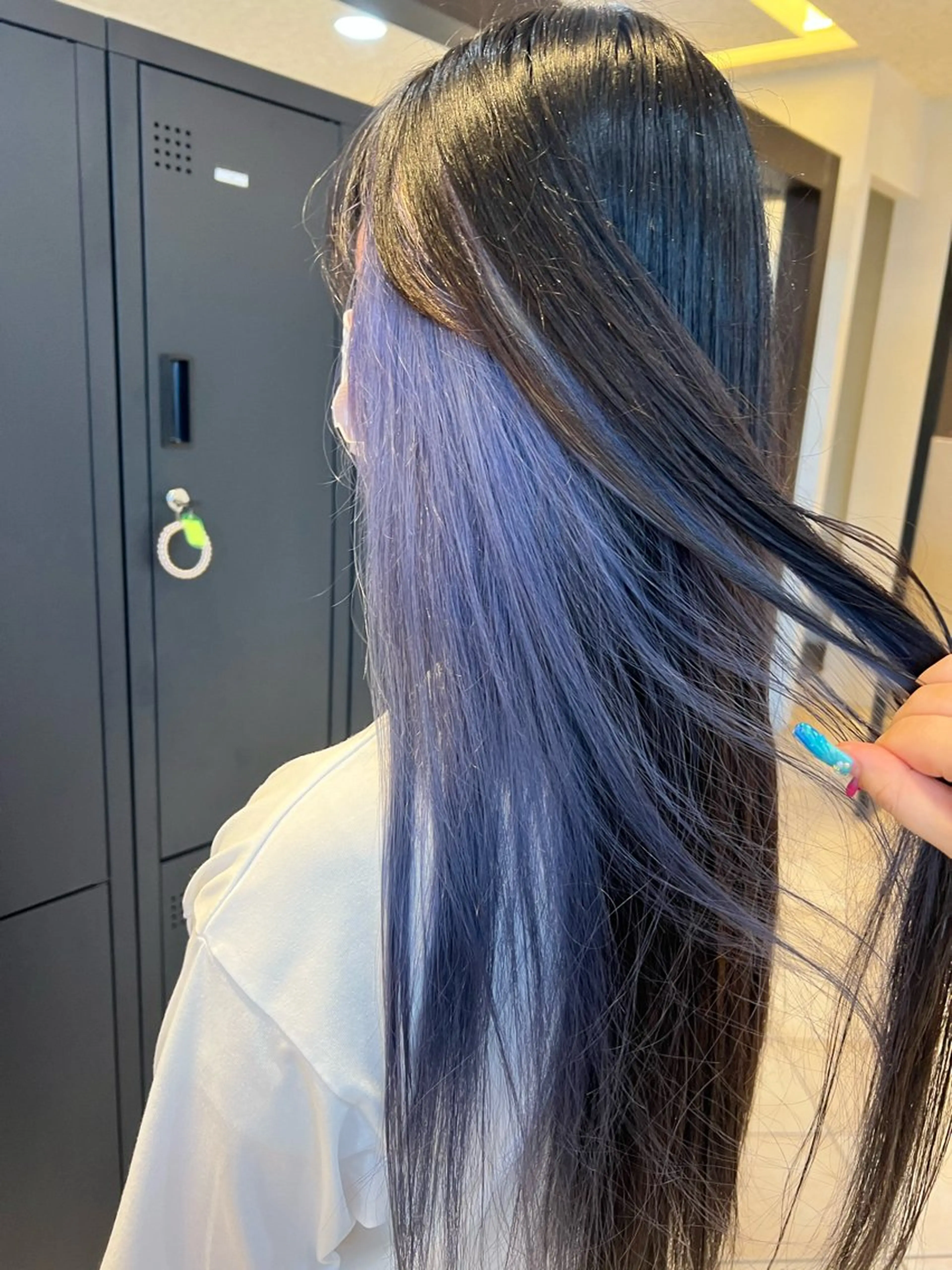 ロング カラー ヘアアレンジ ブルーカラー ラベンダーカラー ヘアカラー 🦋インナーカラー れいな🦋のヘアスタイル