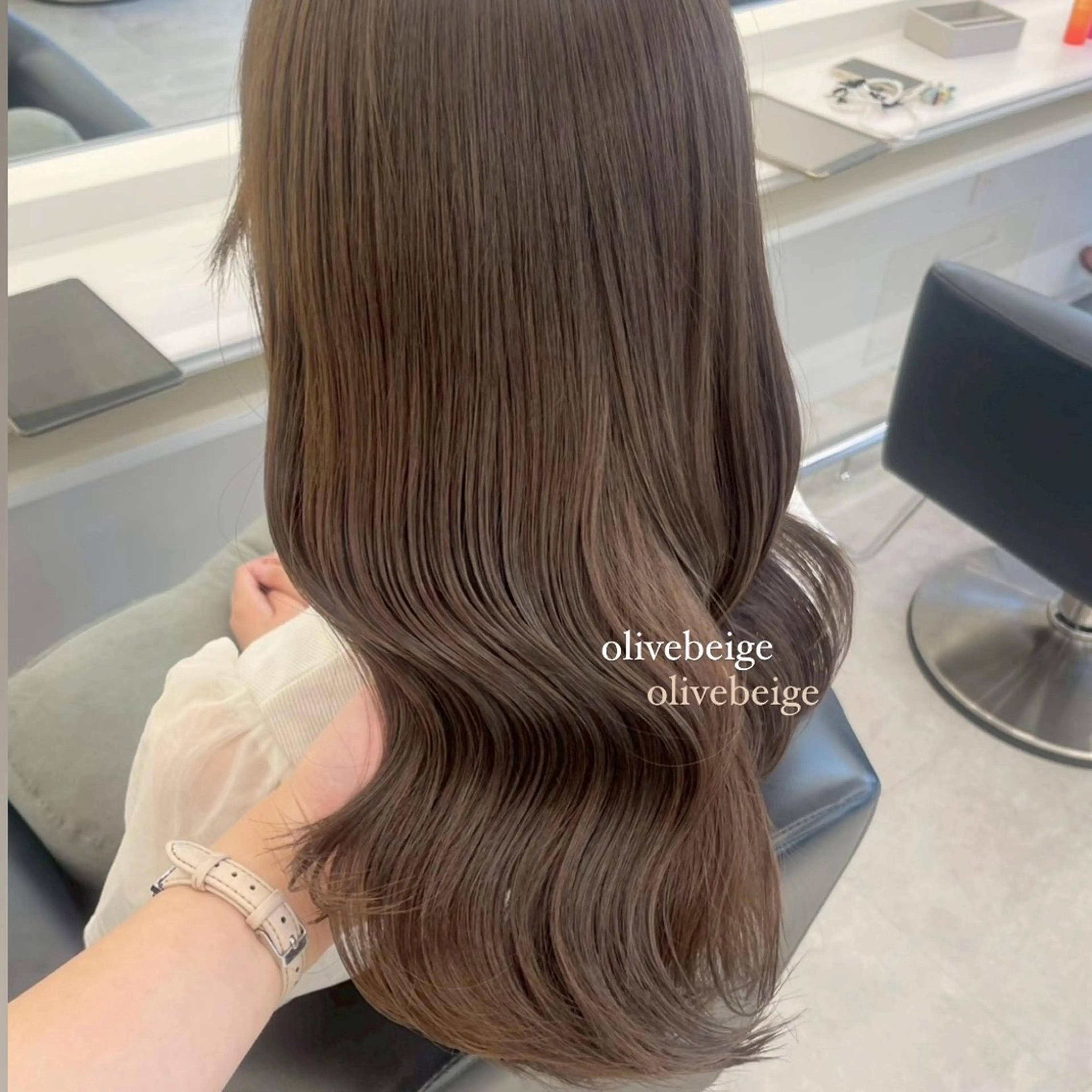 セミロング カラー ヘアカラー ParveMix ♡白神みやびのヘアスタイル