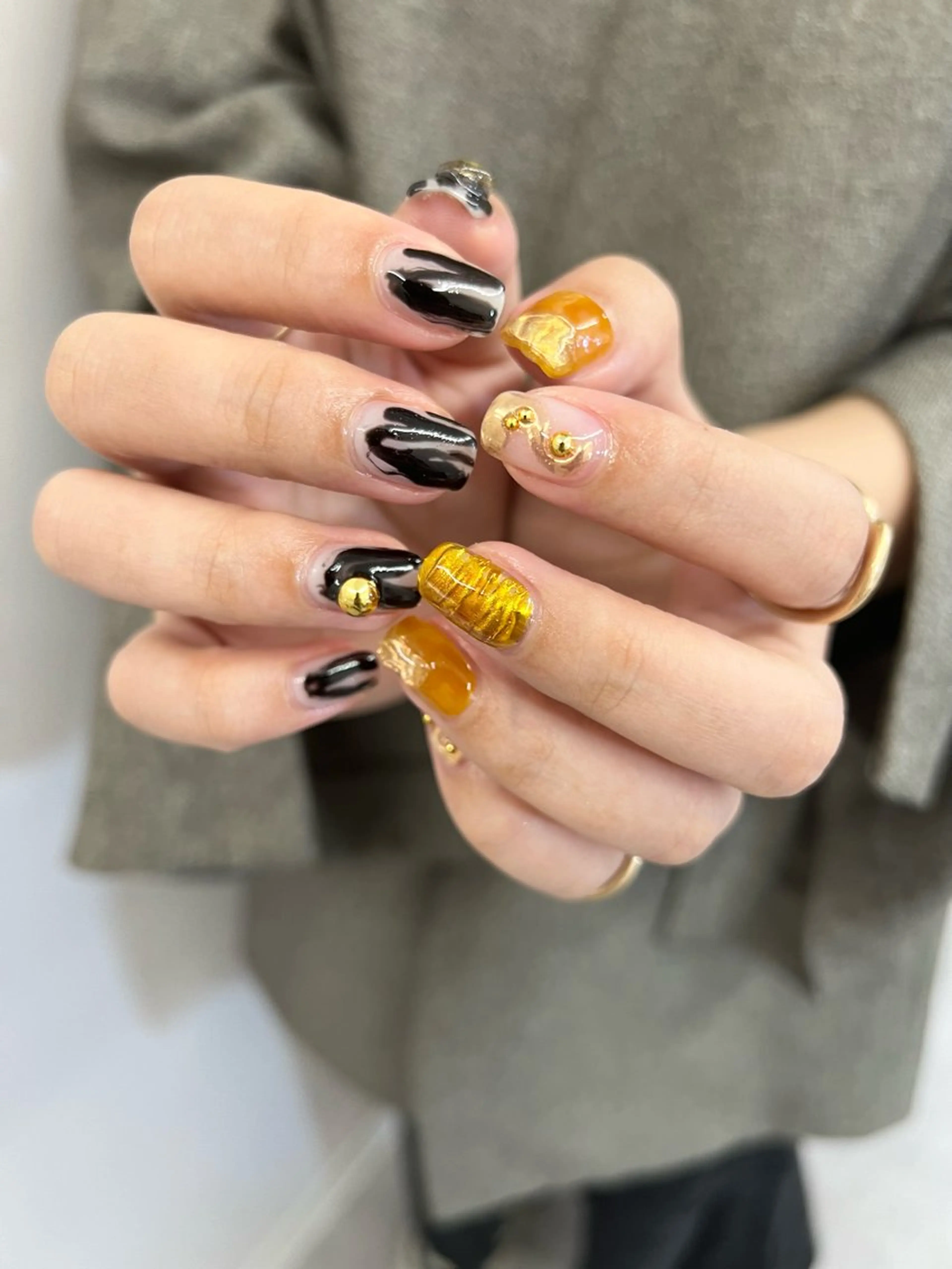 ネイル オーロラネイル ジェルネイル ミラーネイル ニュアンスネイル パラジェル Bana_ Nailのネイルデザイン