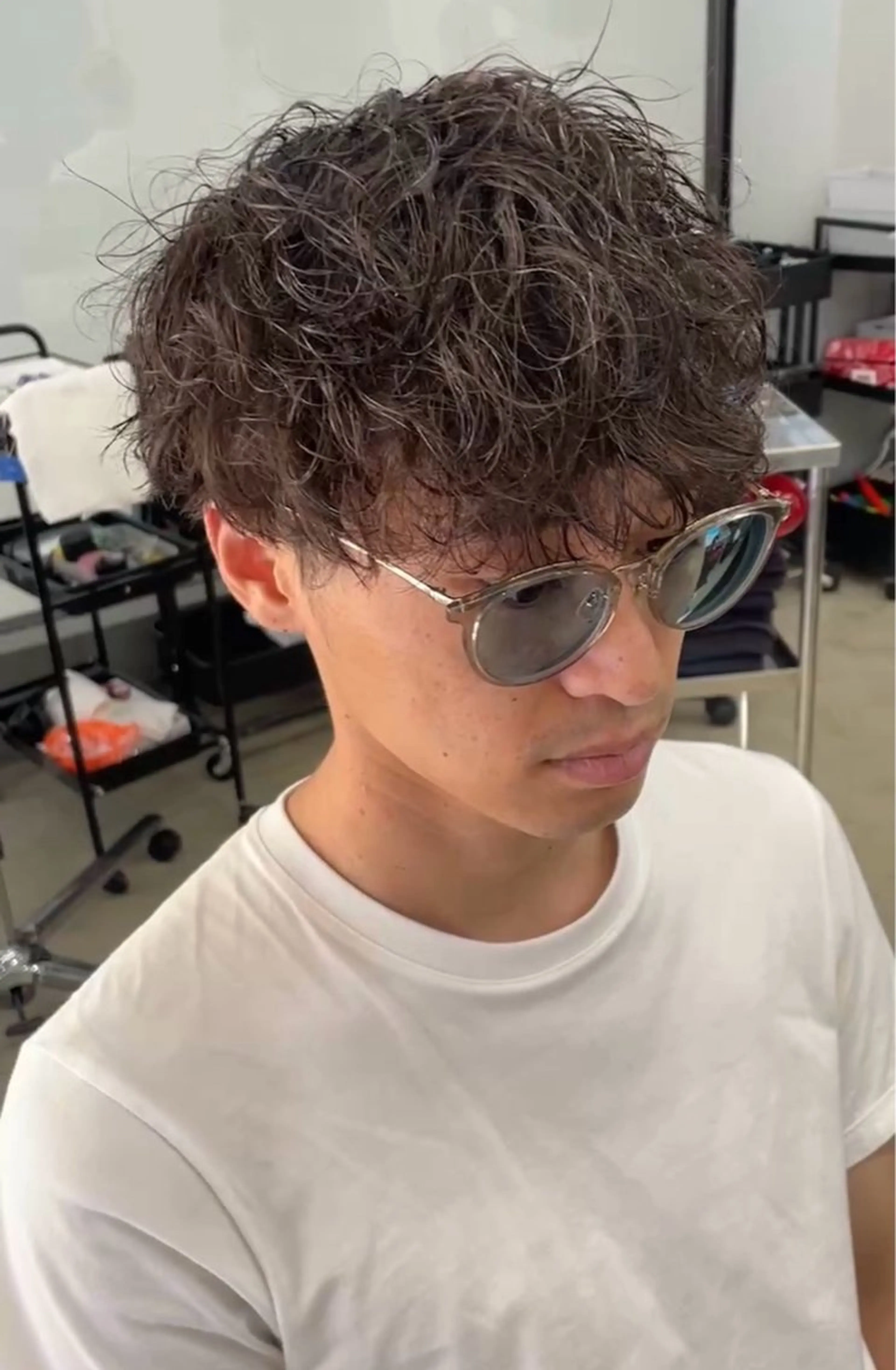 ショート パーマ メンズ カット パーマ メンズ専門サロン wokeのヘアスタイル