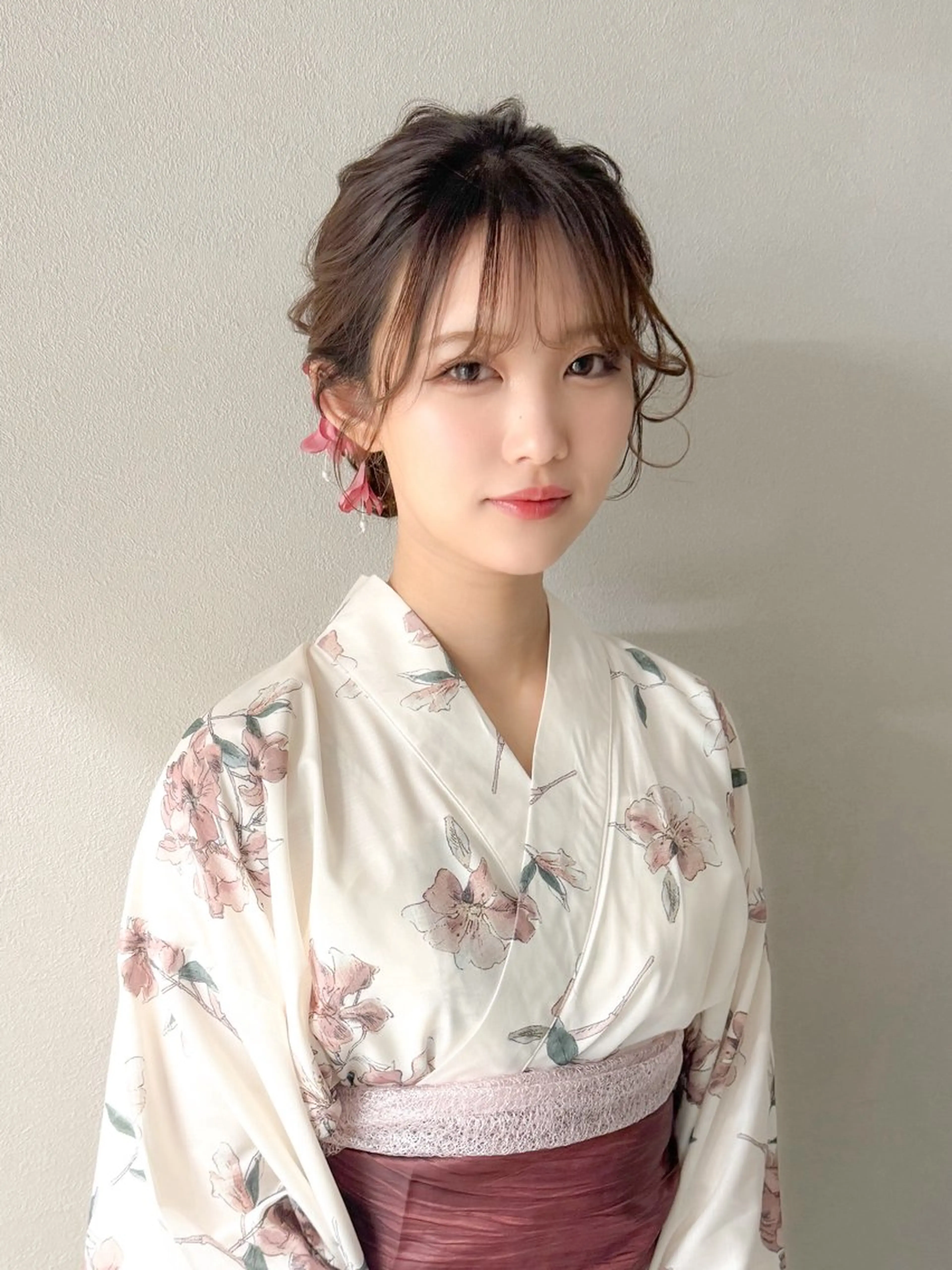 セミロング カラー ヘアアレンジ 浴衣 autre所属・大久保 ひでなりのヘアスタイル