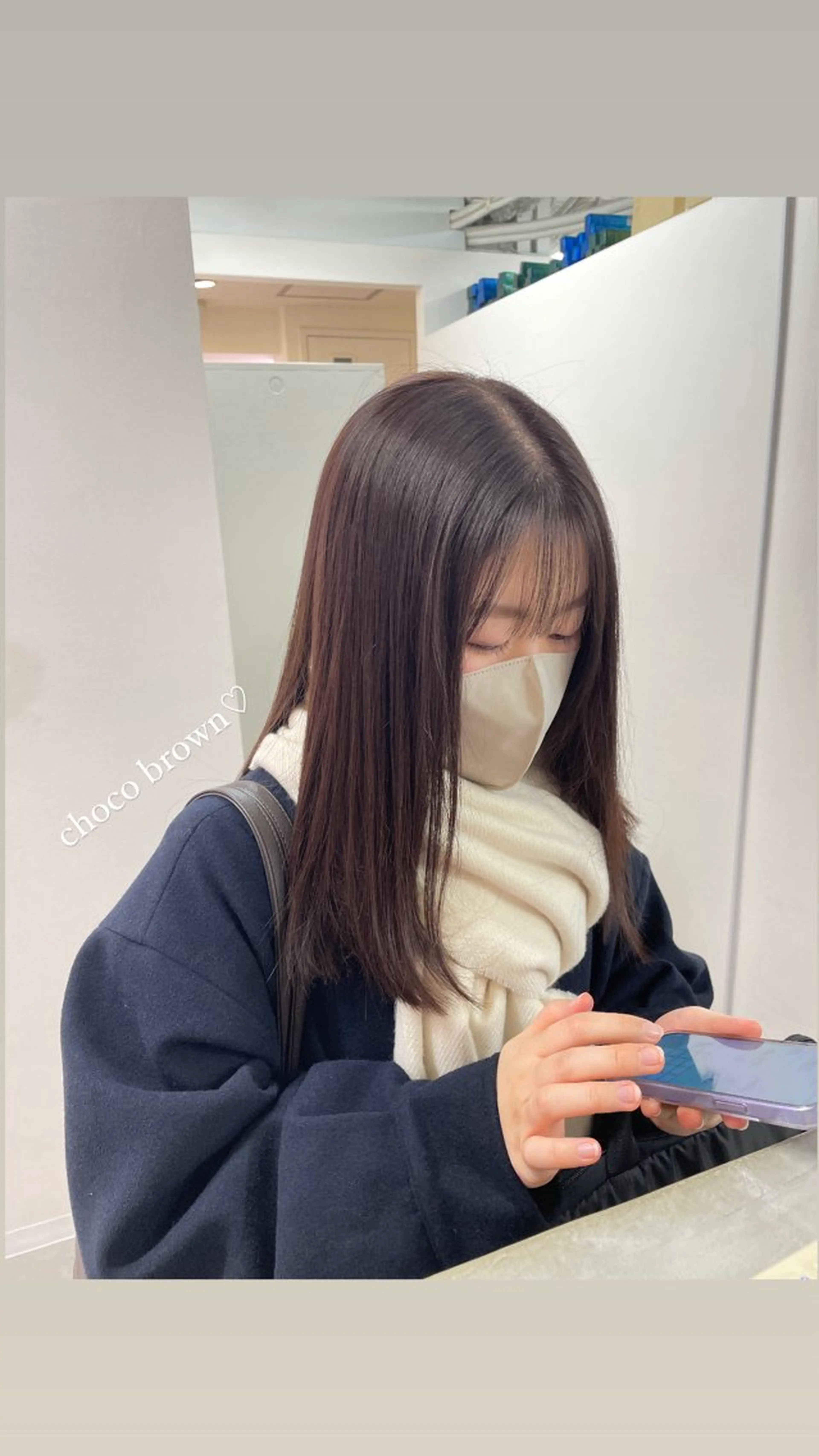 セミロング カラー カット ヘアカラー Hana ♡ marshu梅田のヘアスタイル