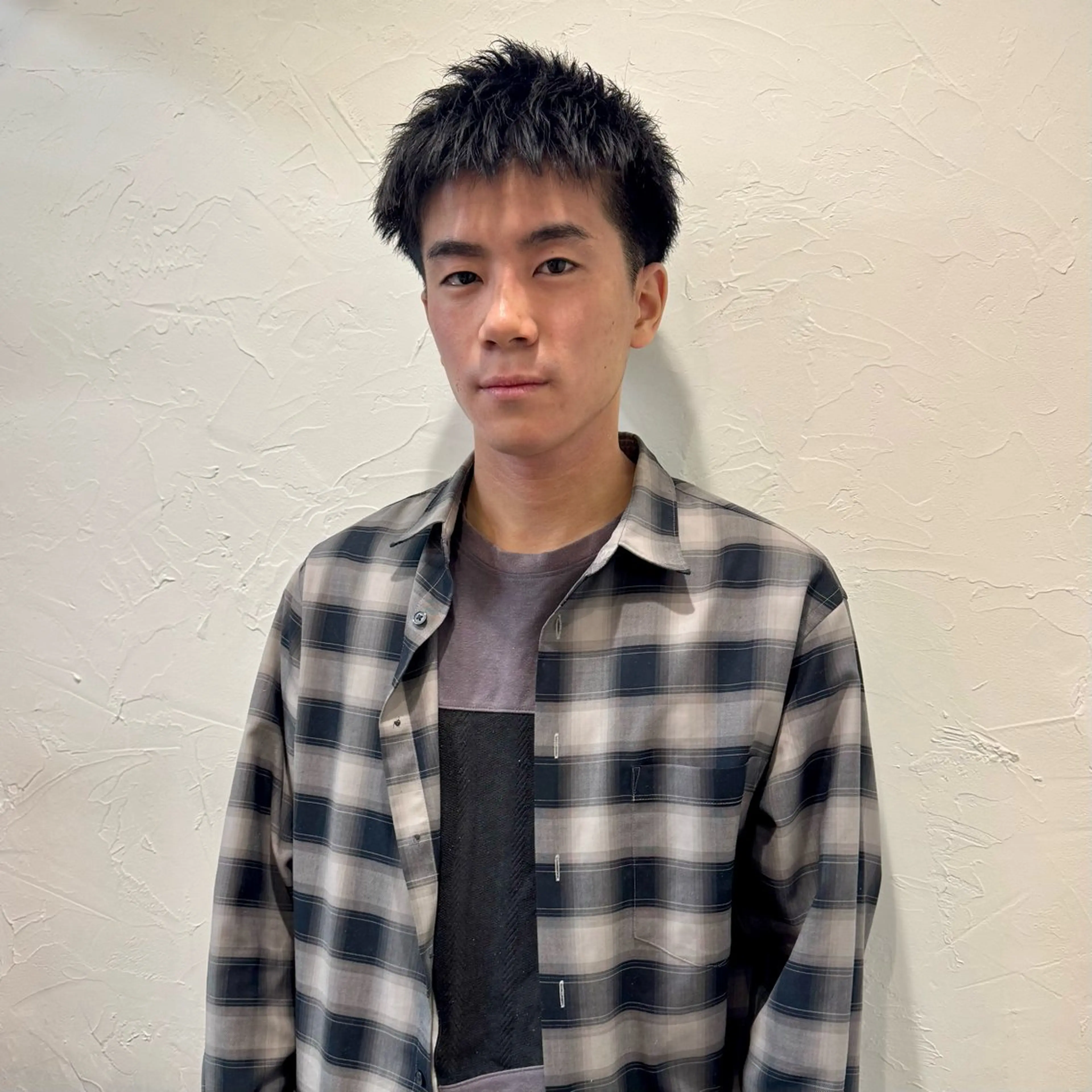 ショート メンズ アップバング メンズ就活ヘア メンズパーマ メンズショート スパイキーショート カット ヘアセット 【池袋/スパイキー ショート】ⓝⓘⓜⓤのヘアスタイル