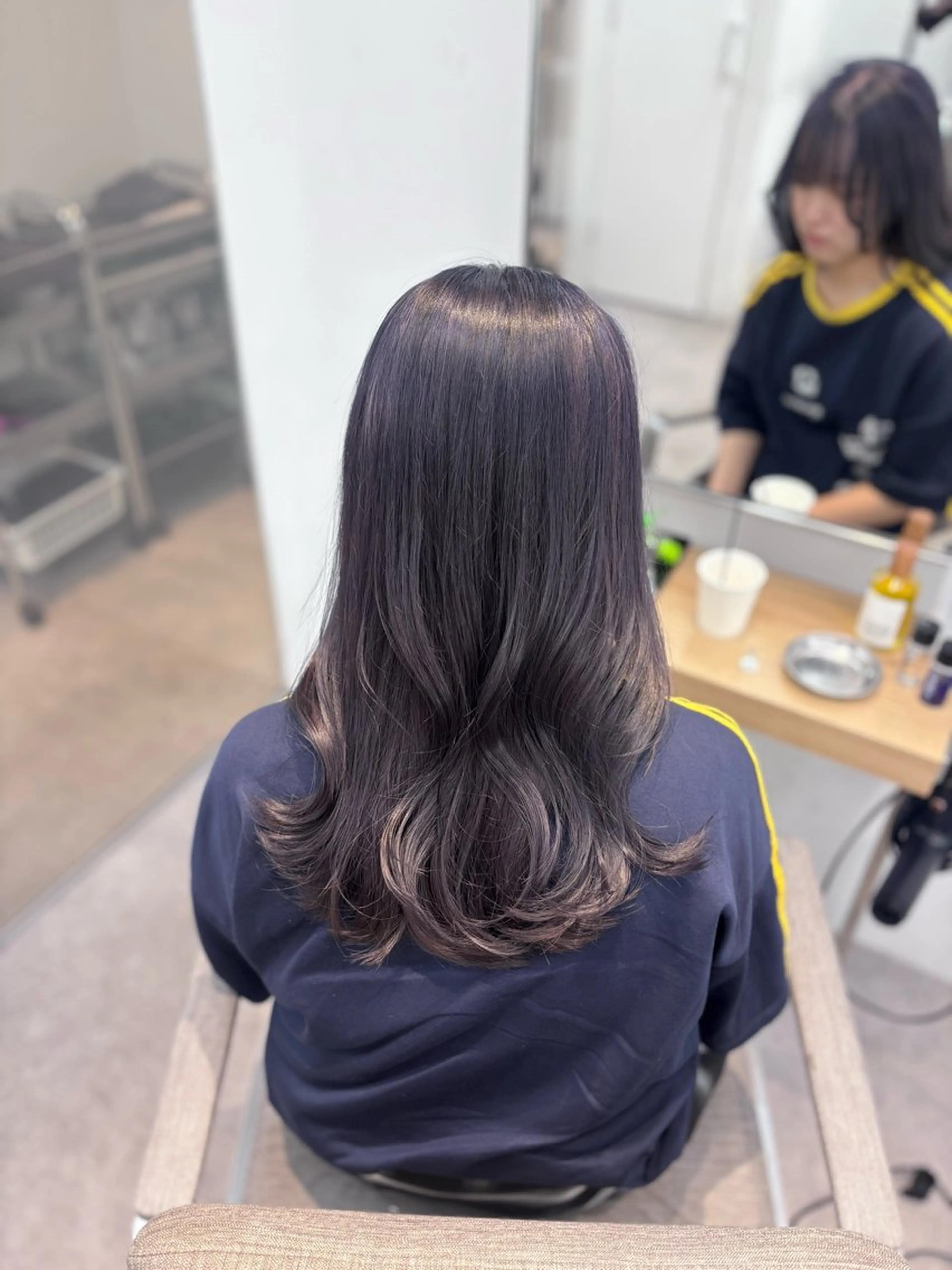 セミロング ヘアカラー トリートメント 透明感/韓国ヘア/ miyu 🎀のヘアスタイル