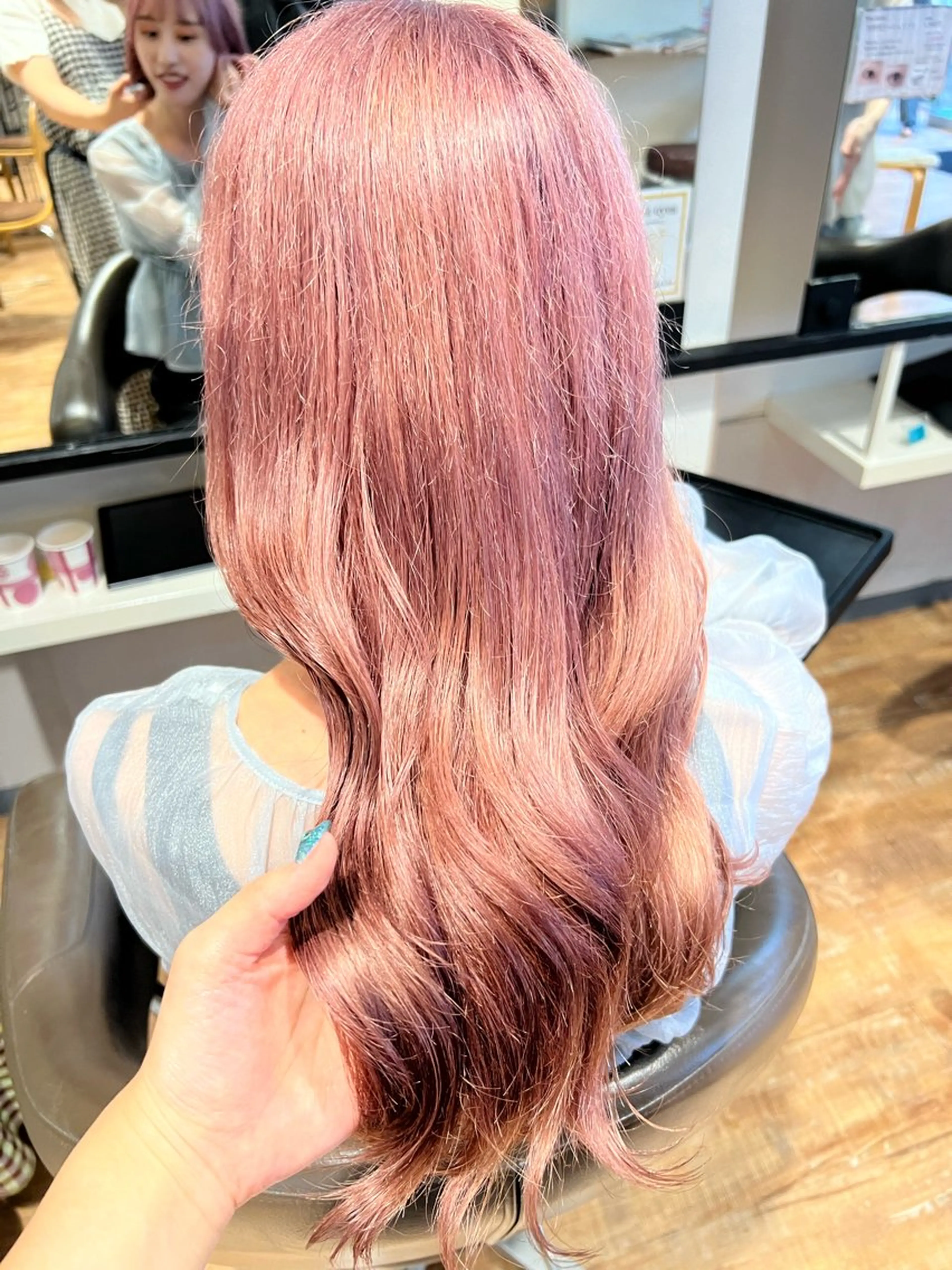 カラー ベージュカラー ピンクカラー ピンクベージュ ヘアカラー トリートメント インナーカラー♡ Nanakoのヘアスタイル