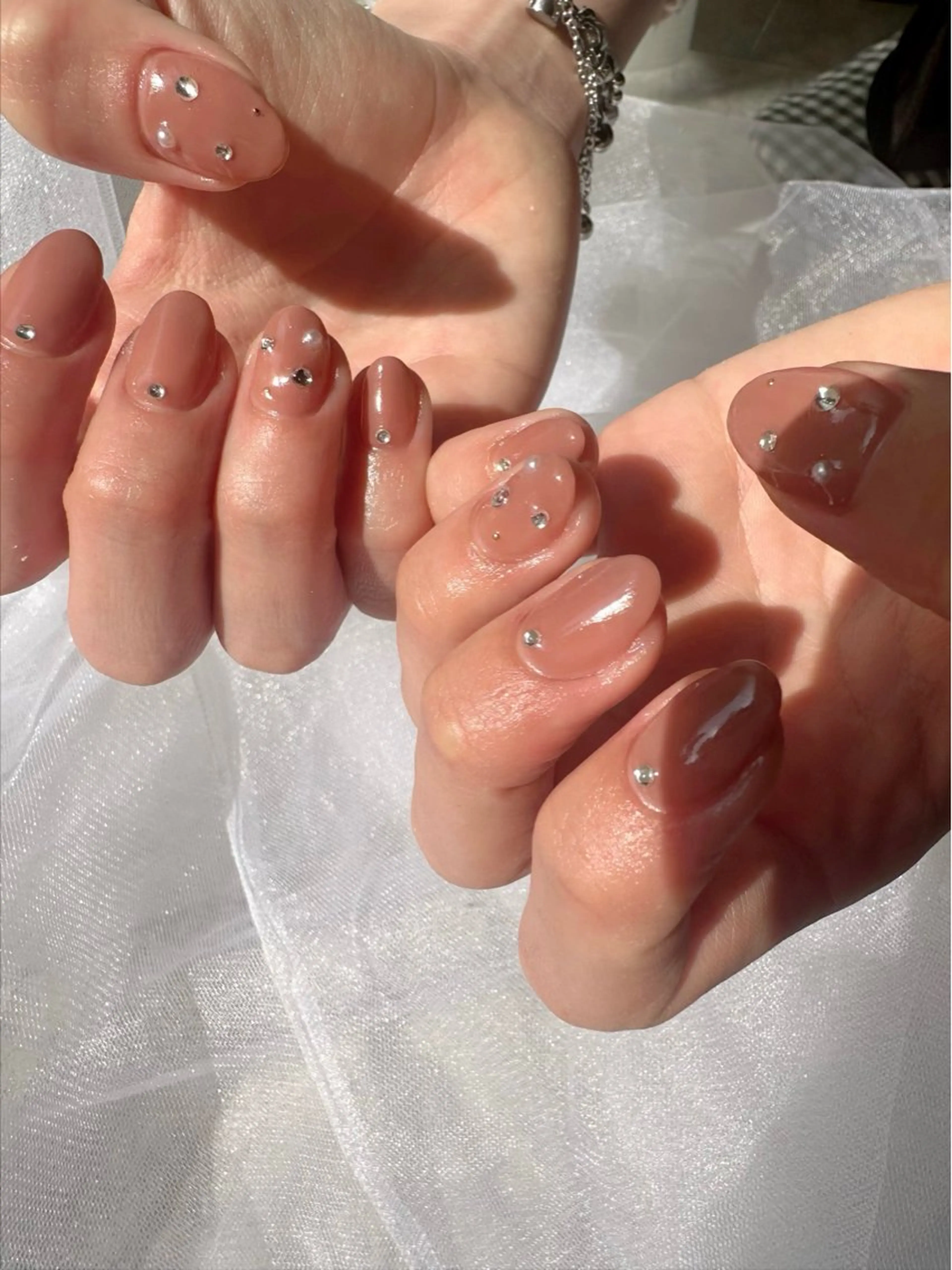 ネイル アートネイル クリアネイル 氷ネイル・うるうるネイル 韓国ネイル ニュアンスネイル 🪞KAPE NAIL 🪞のネイルデザイン