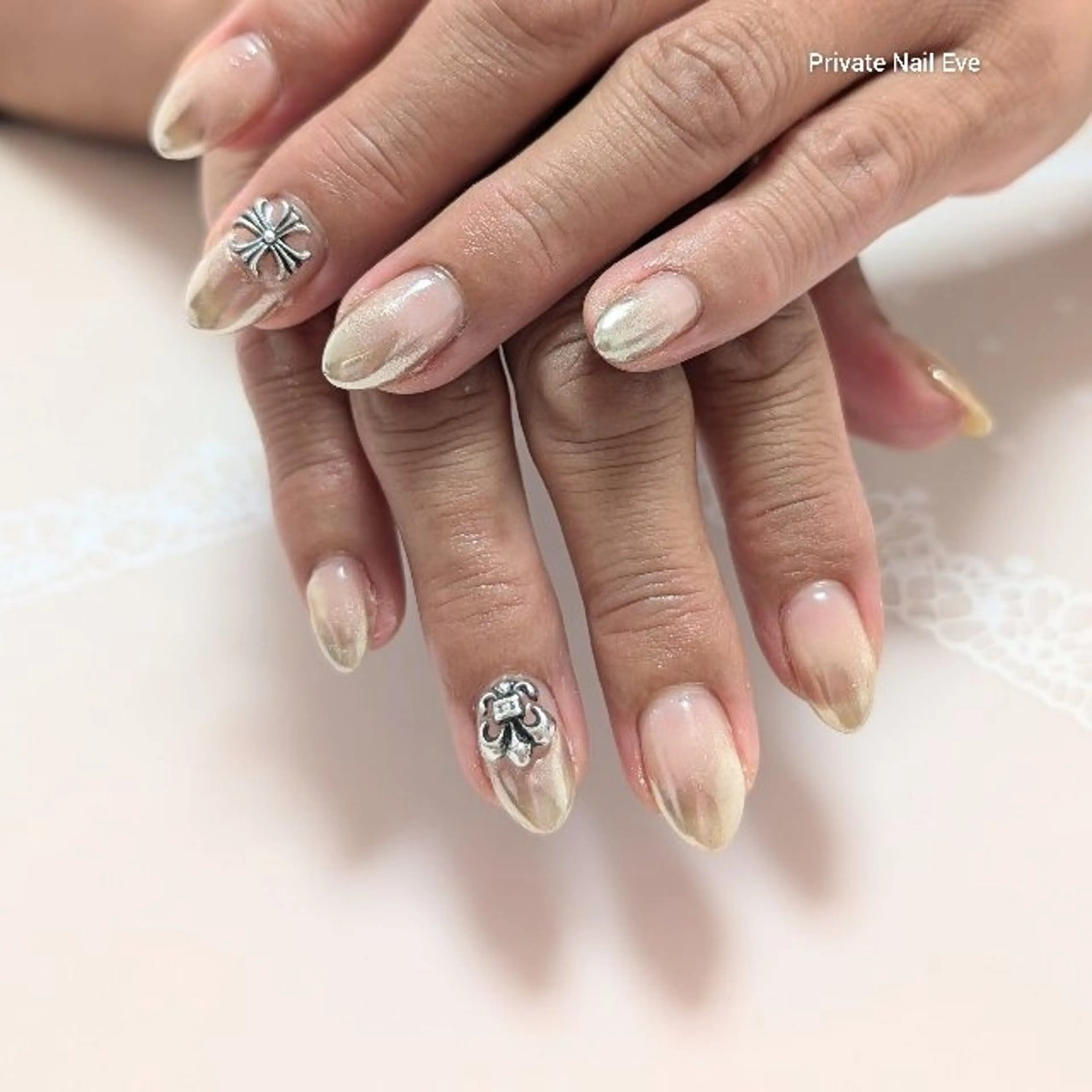 ネイル グラデーション ミラーネイル ハンドネイル ネイル junkoのネイルデザイン