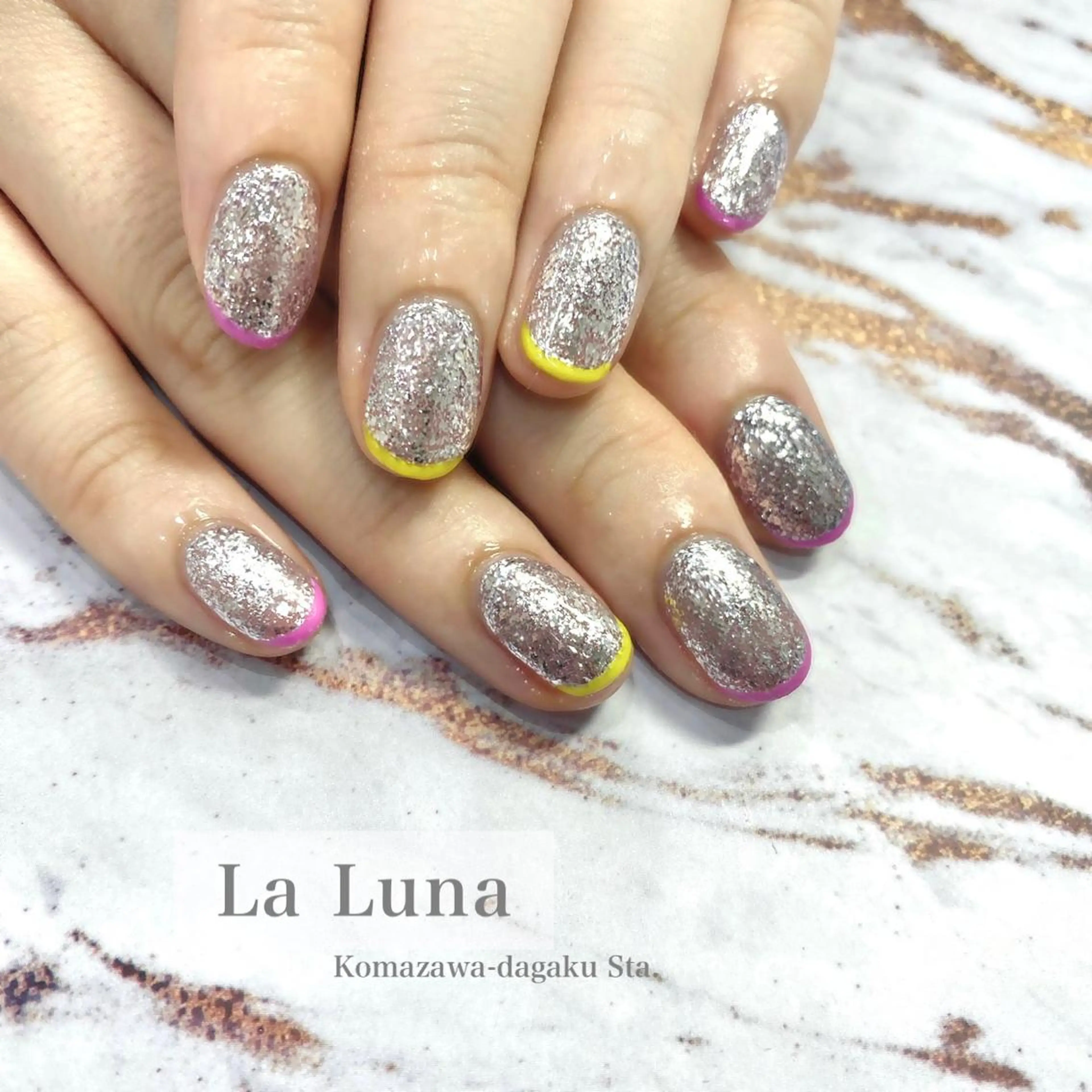 ネイル フレンチネイル ＬａＬｕｎａ🌙 natsukiのネイルデザイン