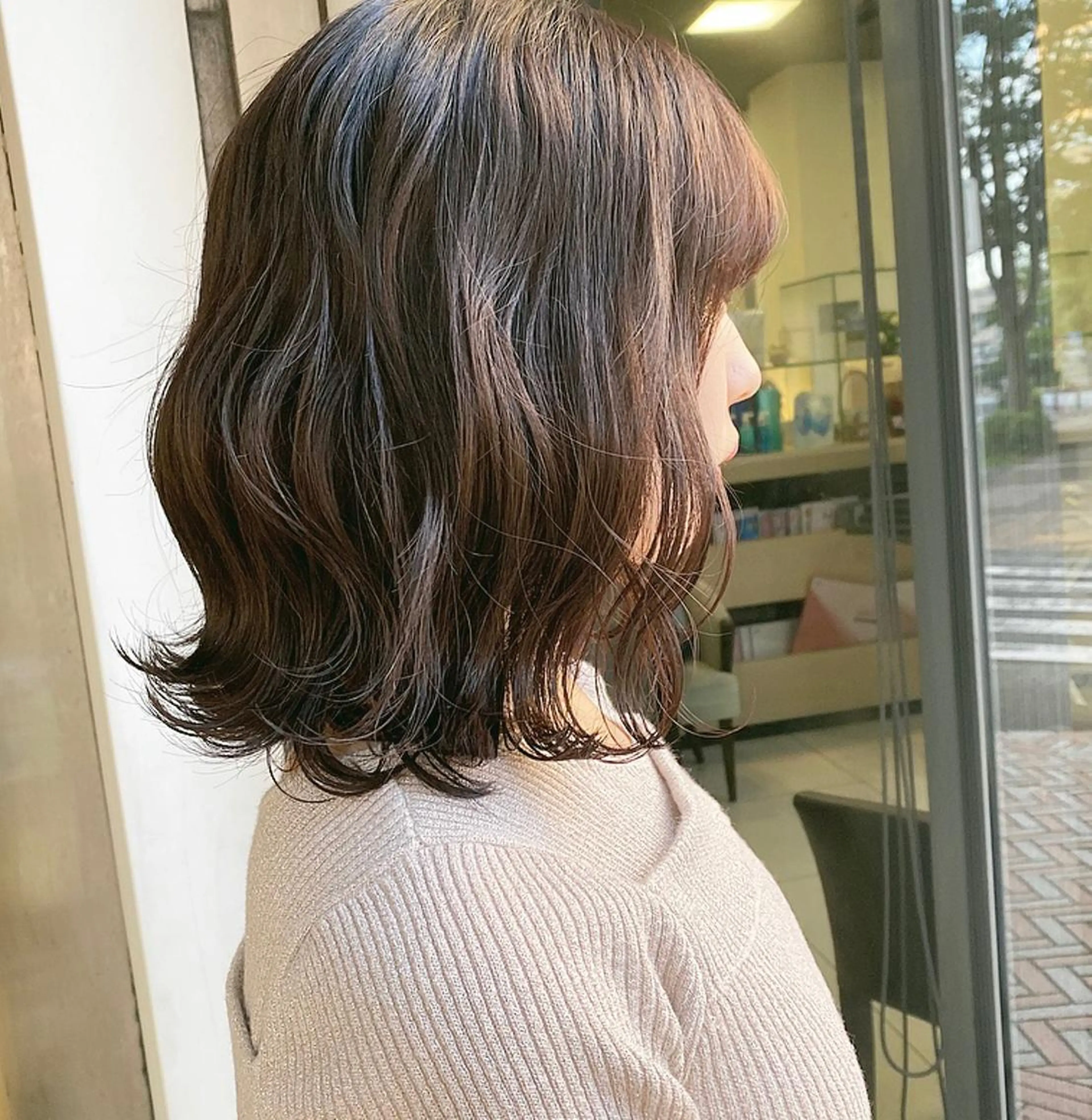 ミディアム カラー ヘアカラー 滝本 里実のヘアスタイル
