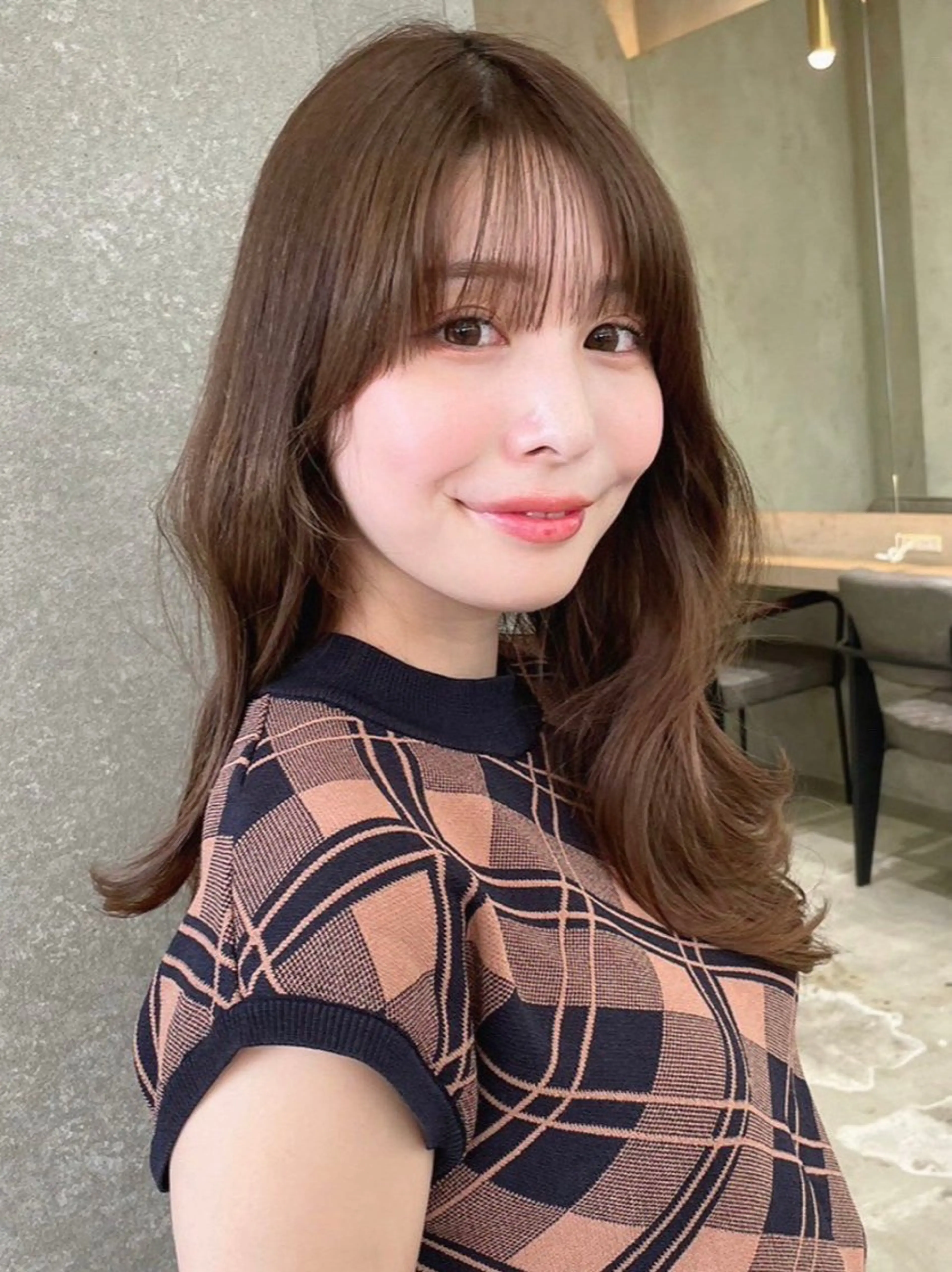 ロング カラー 山崎/ボブ縮毛矯正 レイヤー髪質改善のヘアスタイル