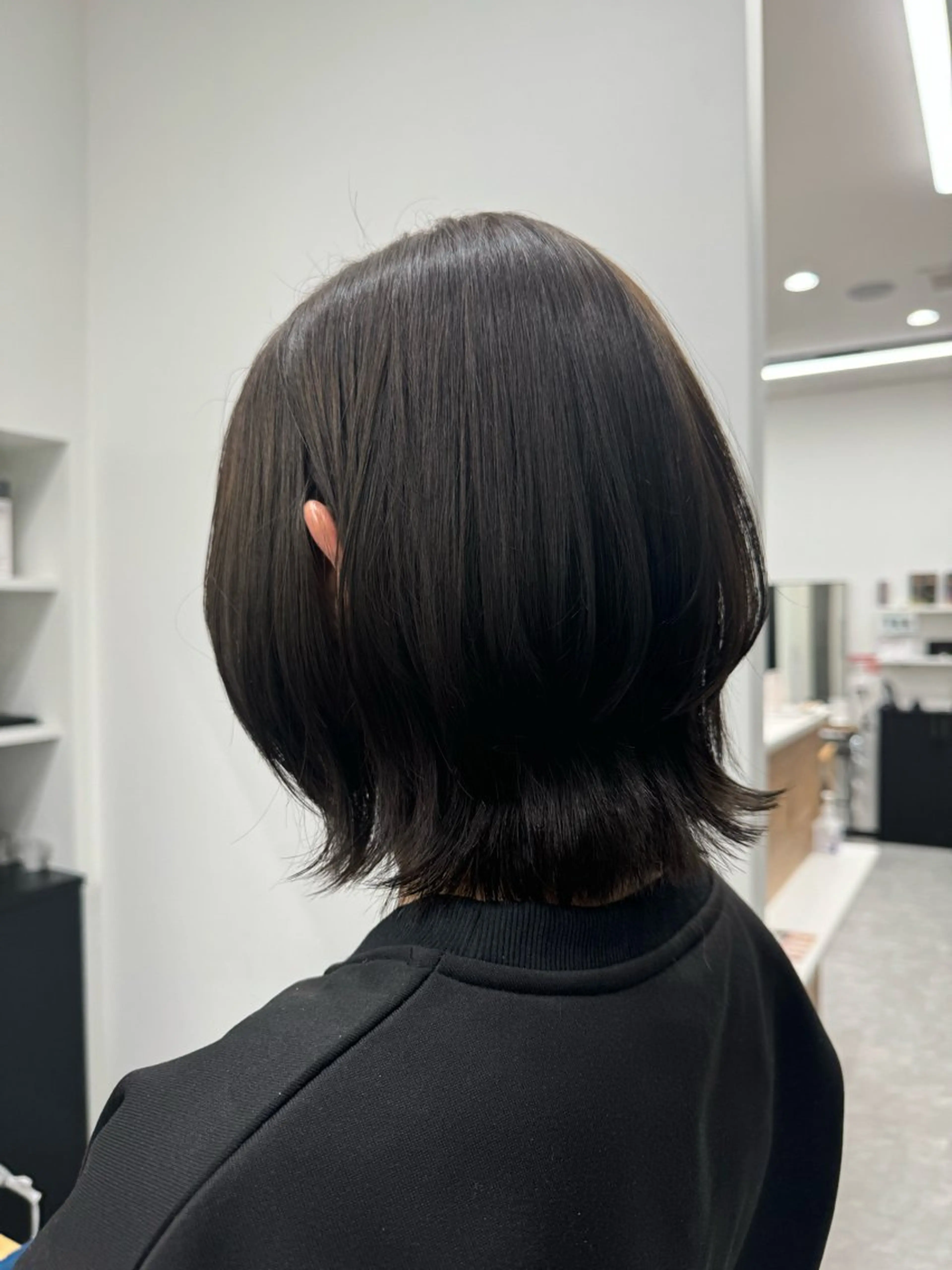 ミディアム カラー 𝘀𝗮𝗲/柏の葉 / パーマモデルのヘアスタイル