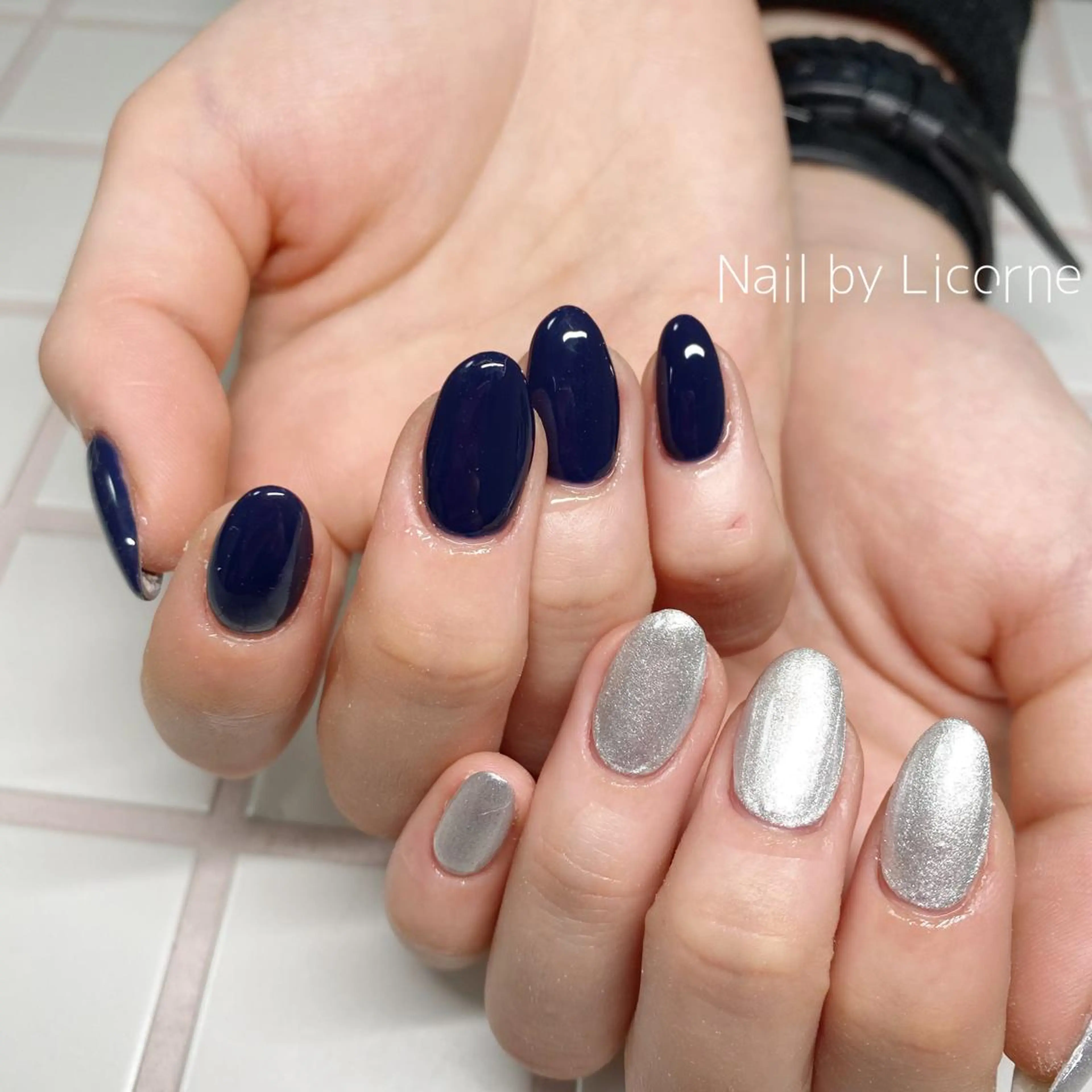ネイル アートネイル オーロラネイル フレンチネイル 氷ネイル・うるうるネイル マグネットネイル ハンドネイル Nail by Licorneのネイルデザイン