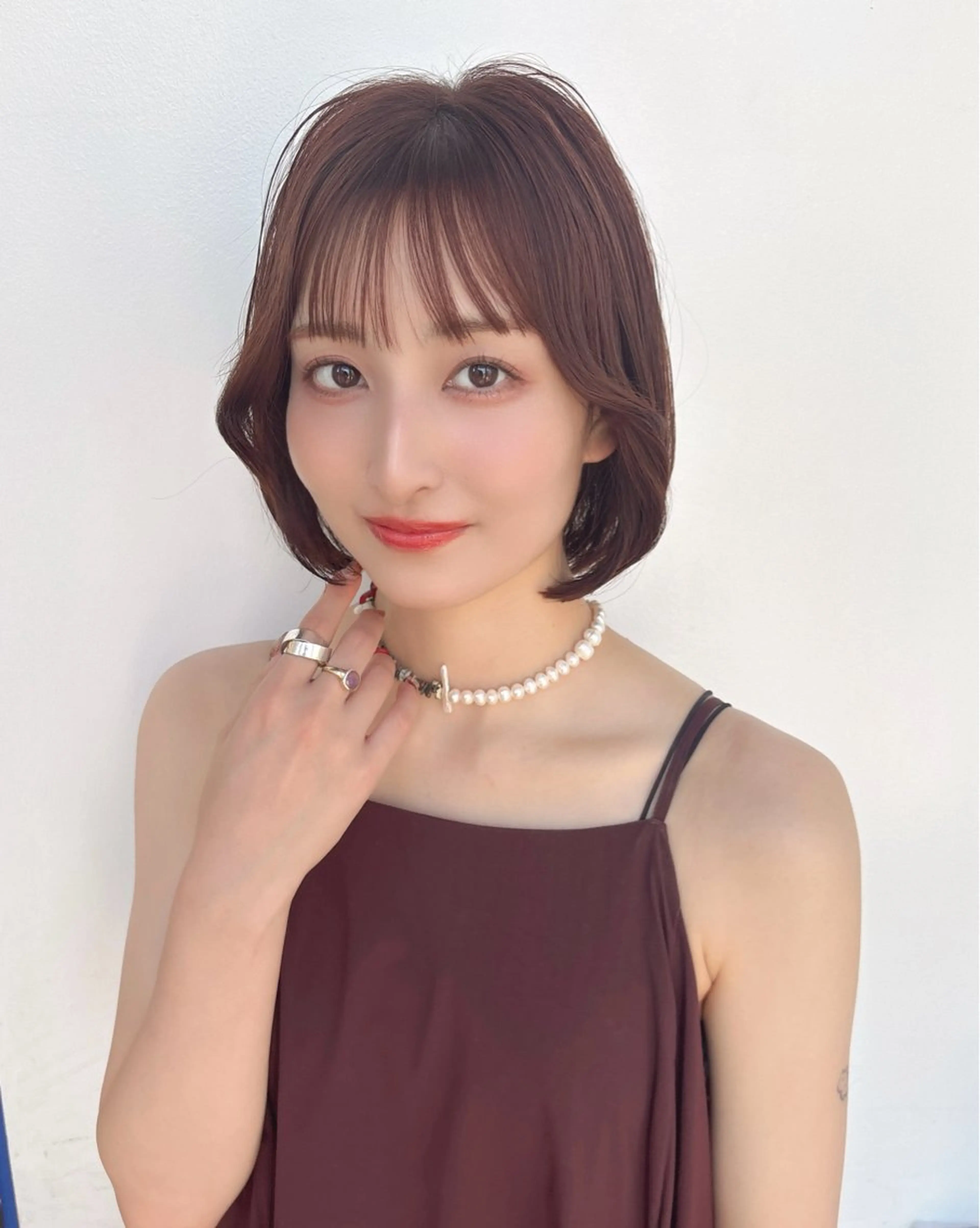ショート カラー ボブ 顔周りカット 韓国風ヘア 似合わせカット カット ヘアカラー 🍀最上級の美髪👑 髪質改善🍀英司のヘアスタイル
