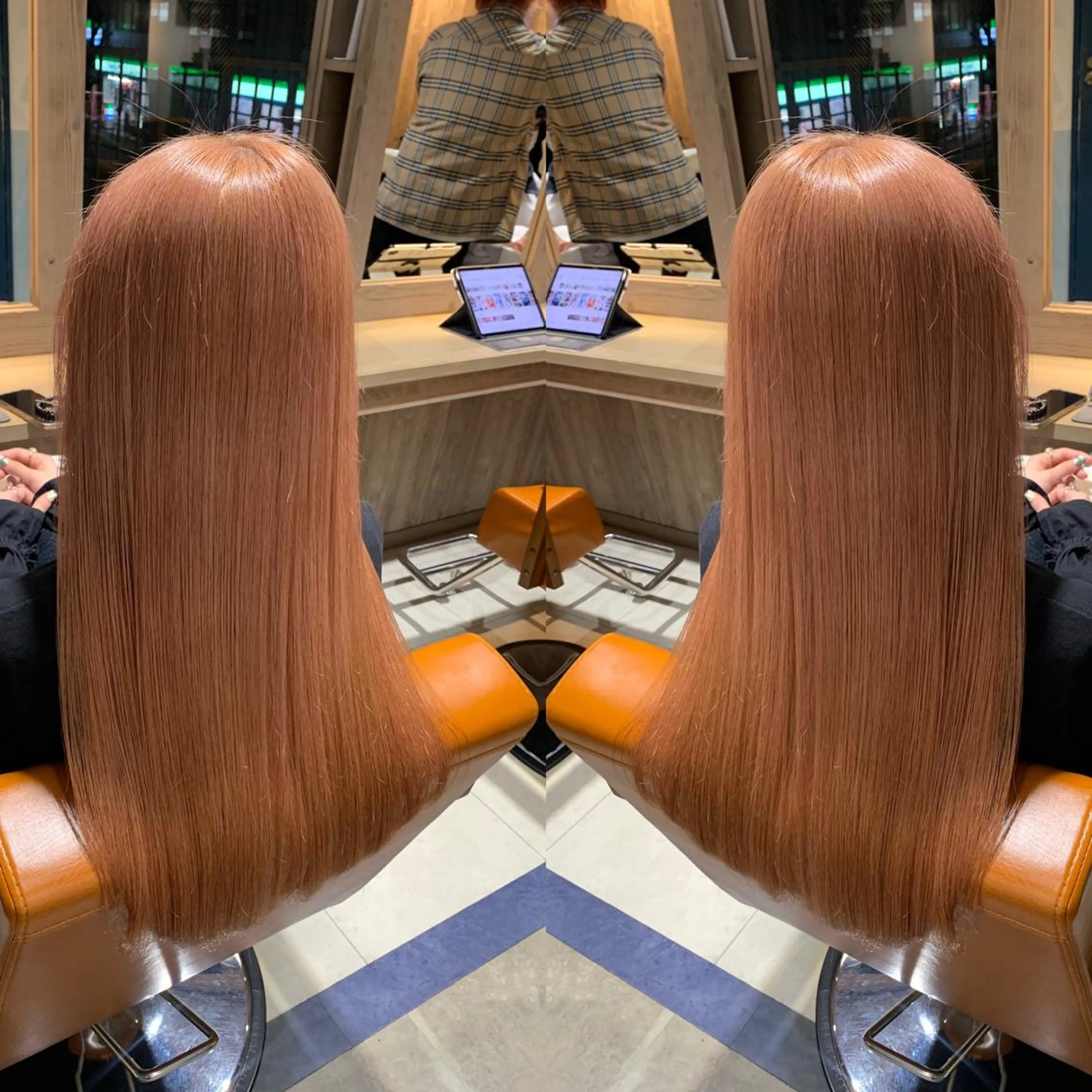 ロング カラー ハイトーンカラー ピンクカラー 韓国🇰🇷 ✂︎hair 内田愛のヘアスタイル