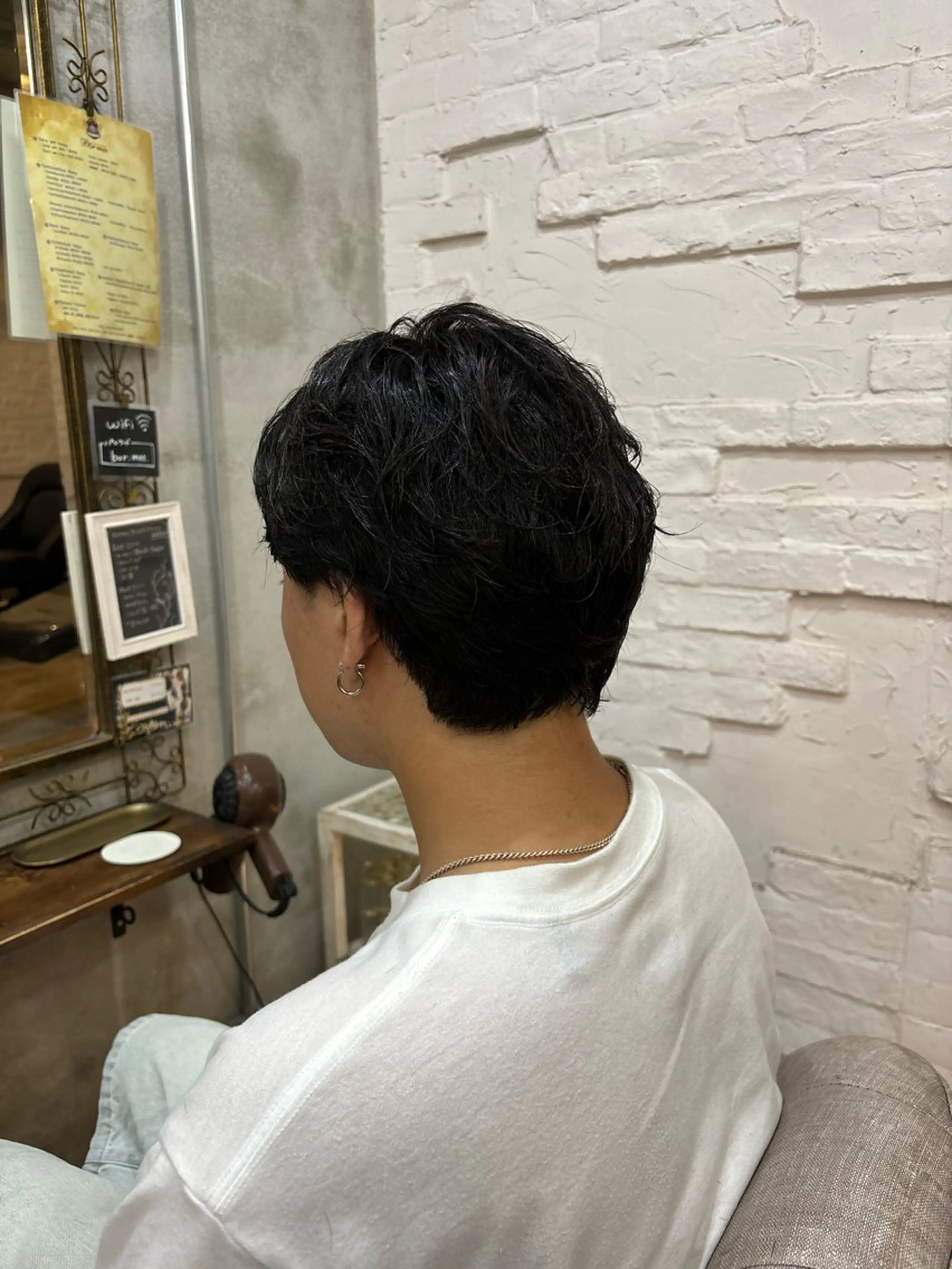 ショート メンズ カット トリートメント メンズ/ヘアセット/ 顔周りレイヤー/💶のヘアスタイル