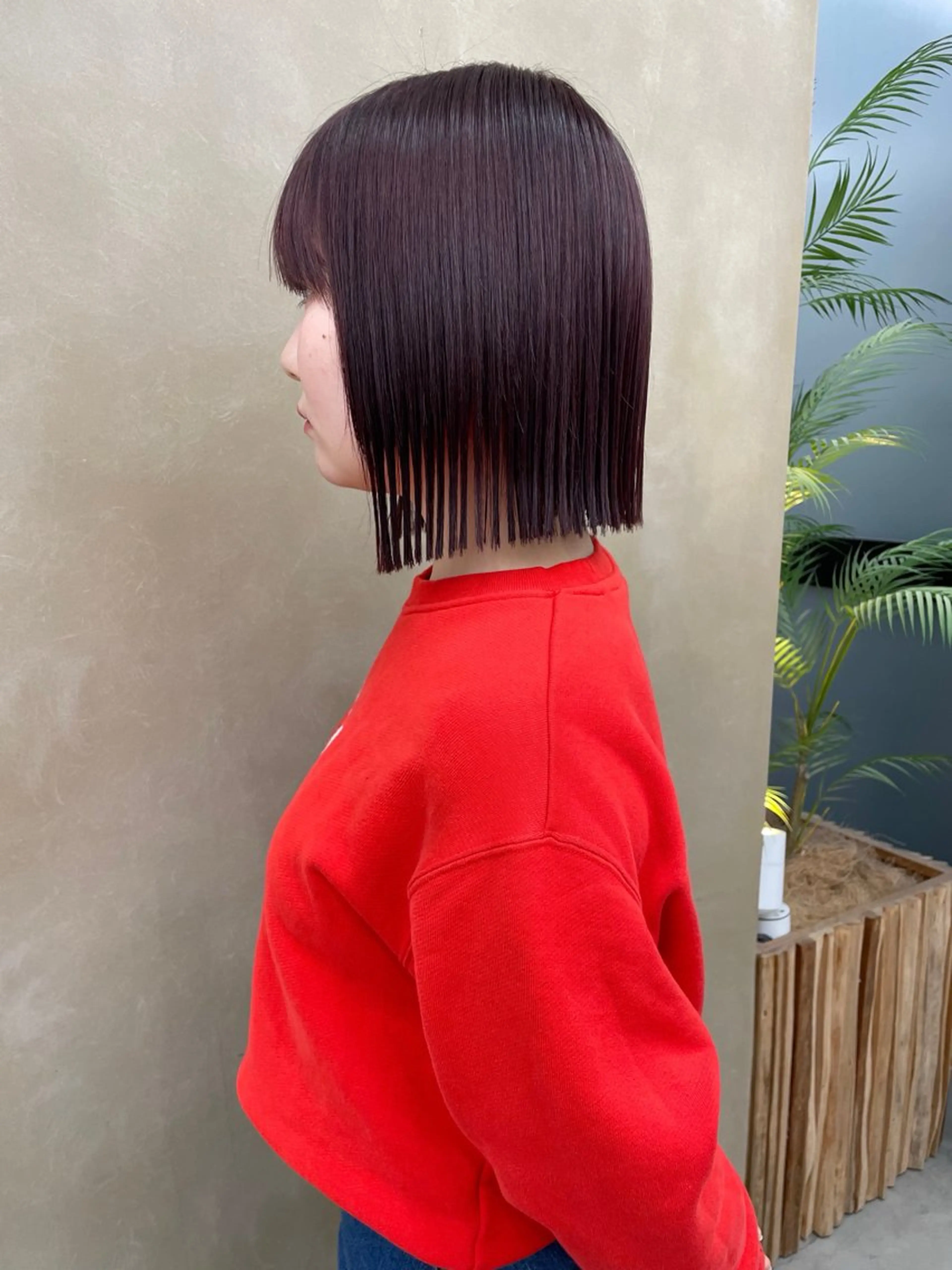 ミディアム カラー カット ヘアカラー トリートメント noe tton所属・あゆな/名古屋/ ボブ/透明感カラーのヘアスタイル