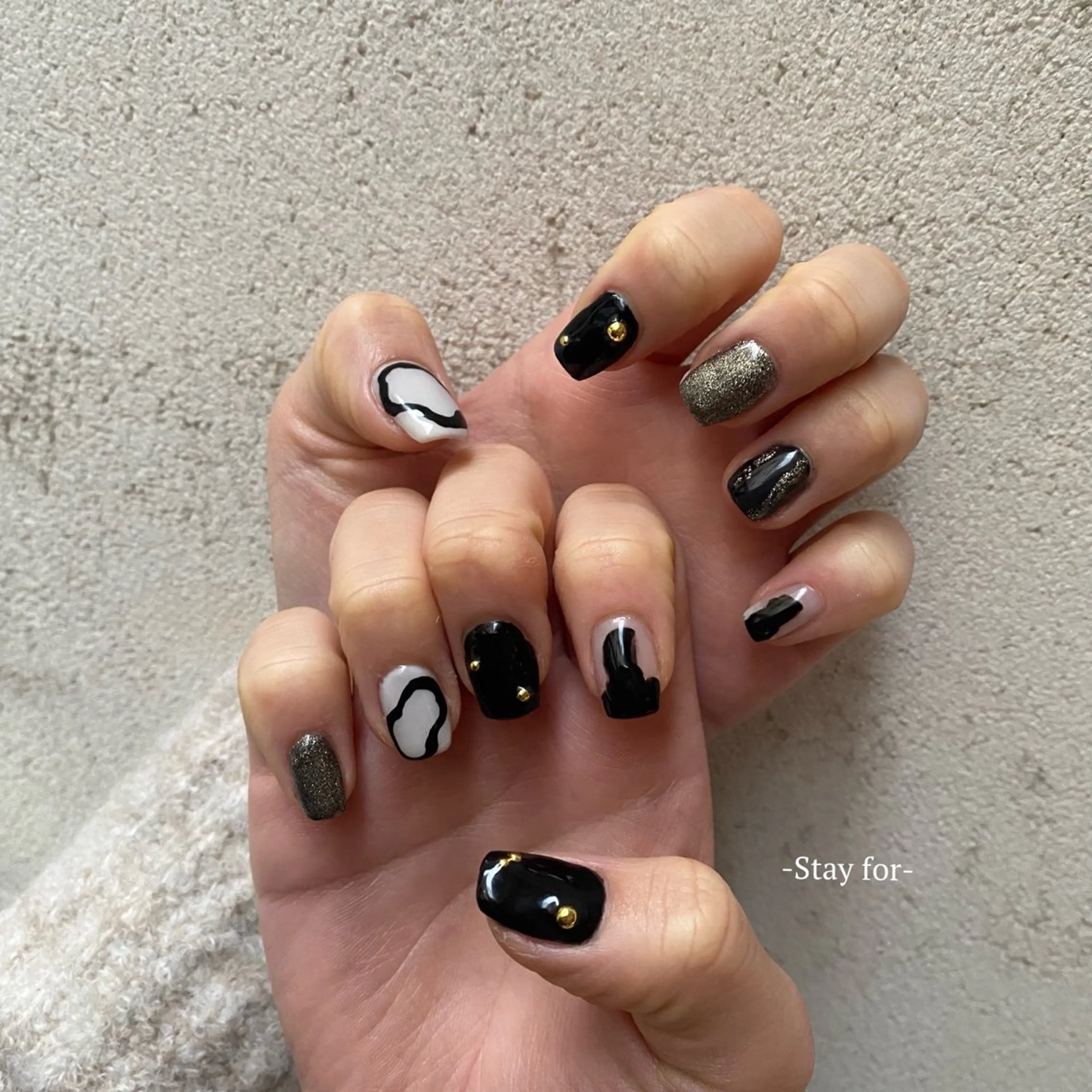ネイル 持ち込み ニュアンスネイル Stay for_ Sanaのネイルデザイン