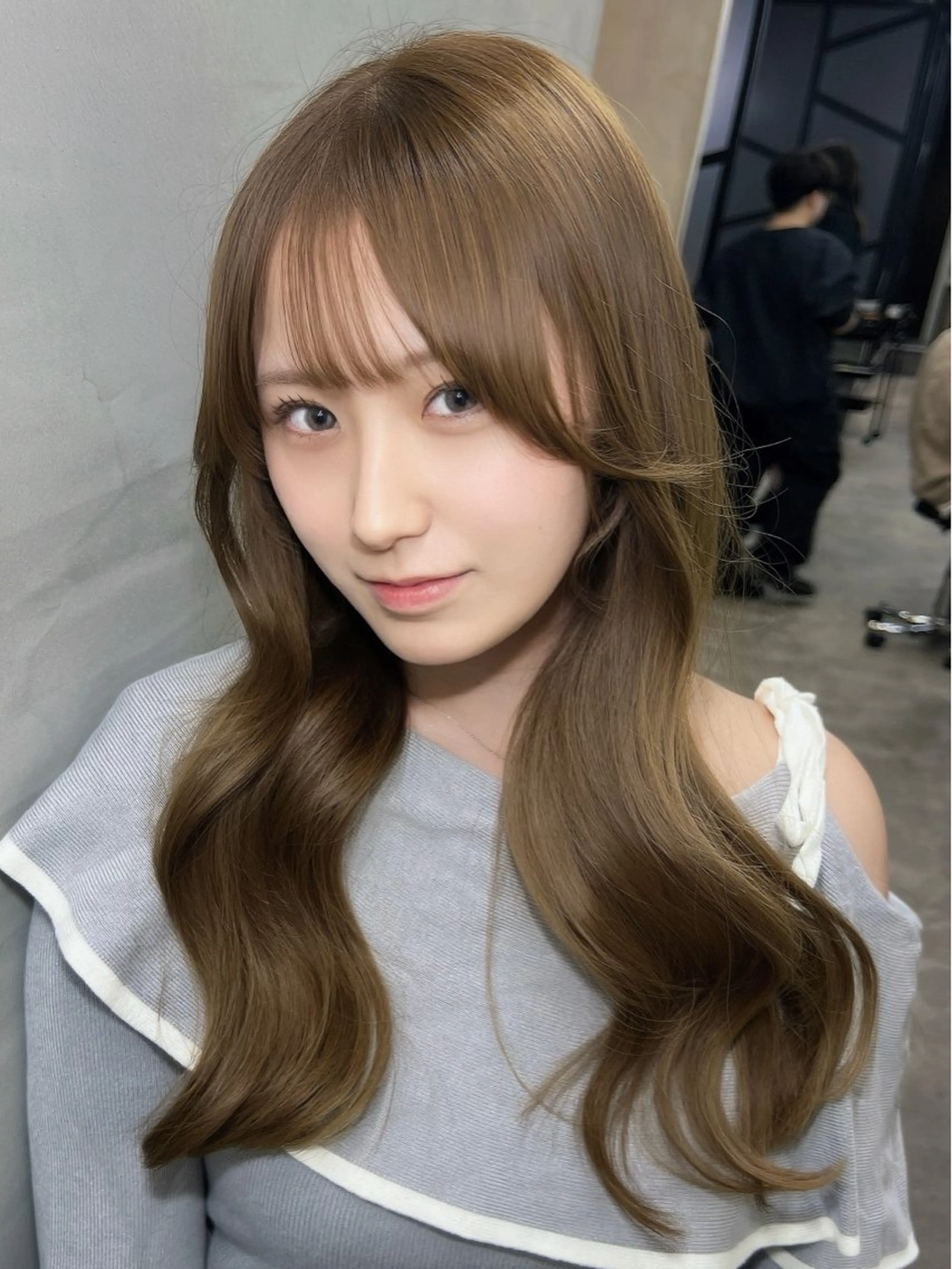 🌟カットなし🌟艶カラー➕6step TOKIOトリートメント超音波アイロン付き【コテ巻き仕上げorストレート仕上げ】の写真