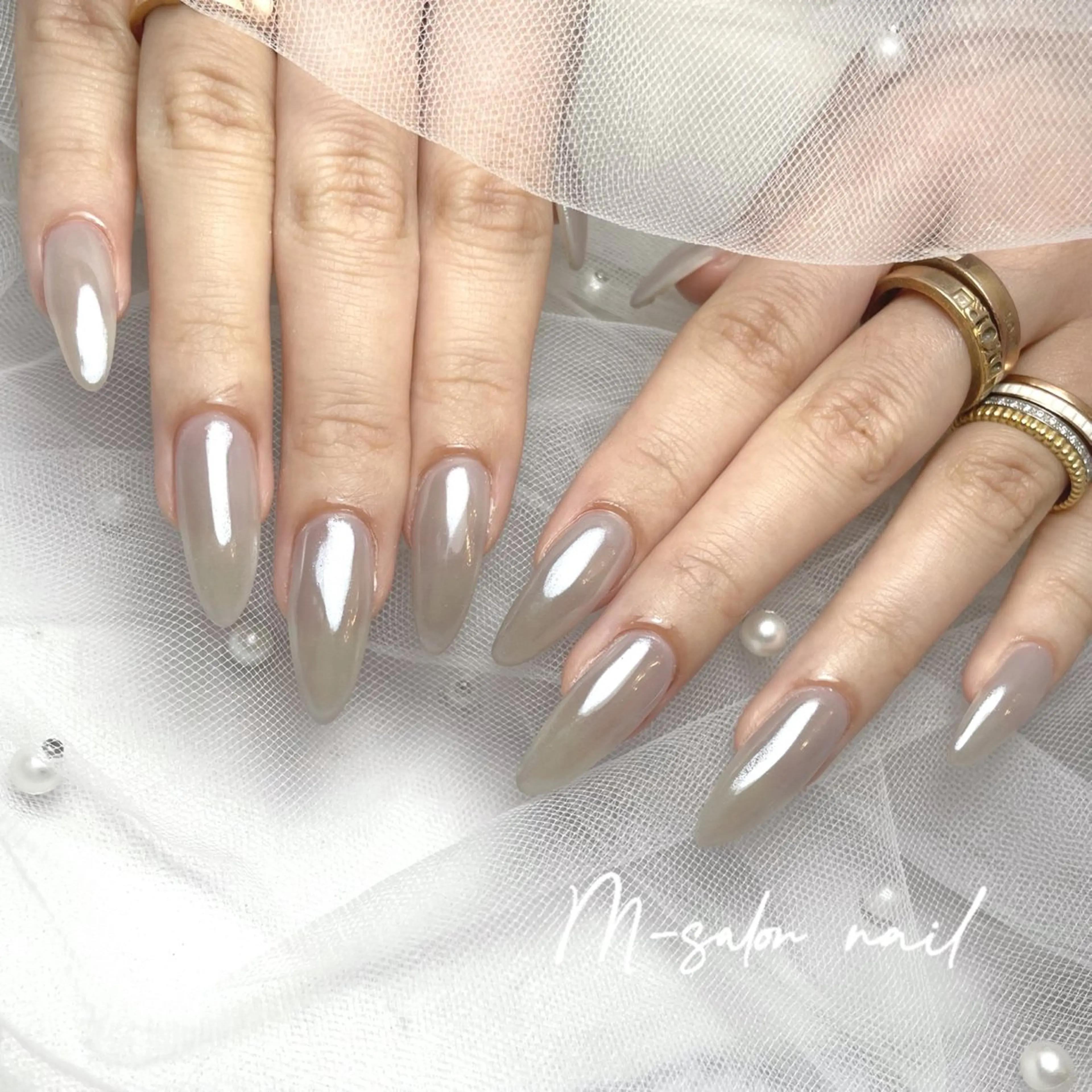 ネイル ミラーネイル ハンドネイル 韓国/網紅/パーツ M-salonのネイルデザイン