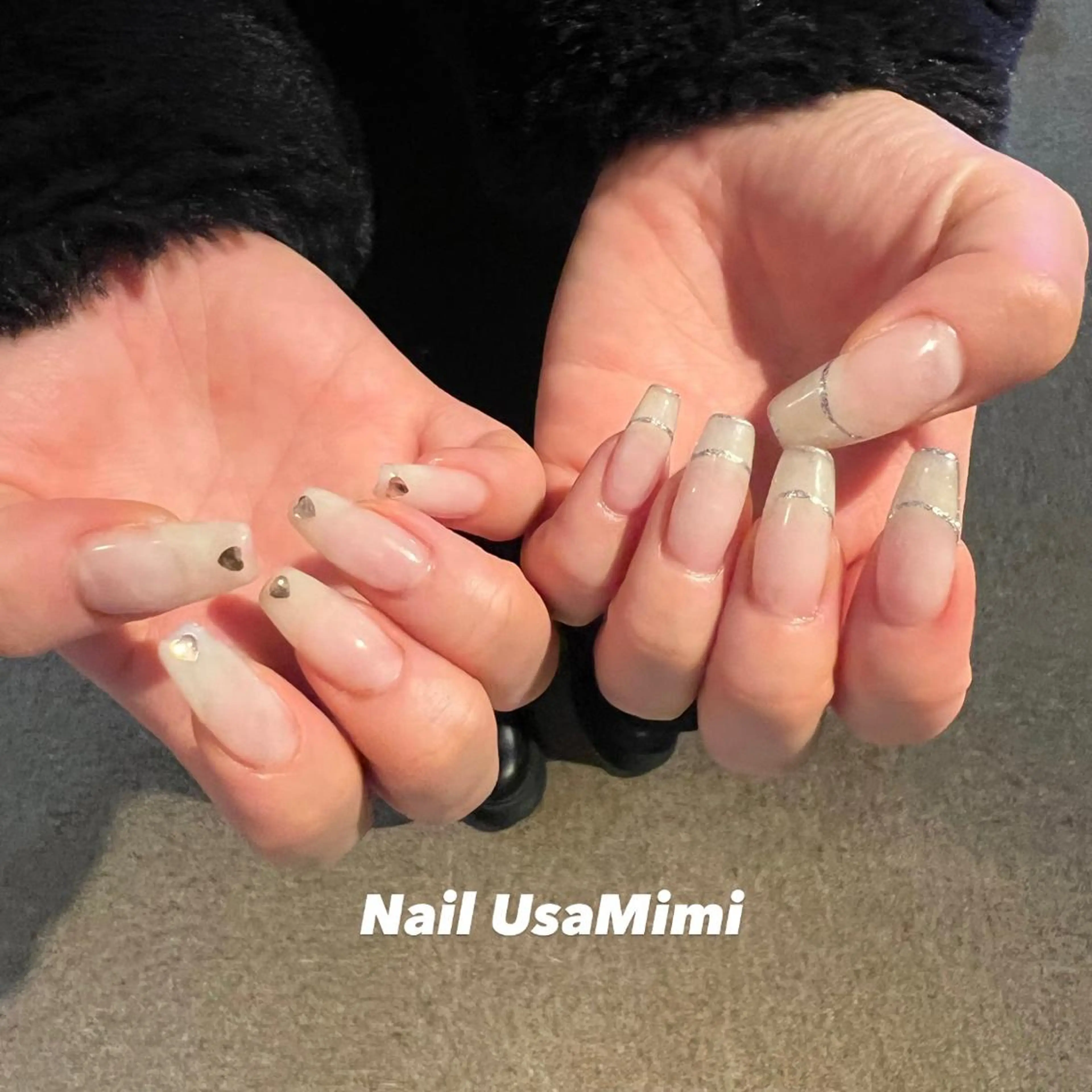ネイル フットネイル ジェルネイル マグネットネイル 持ち込み ニュアンスネイル 本町ネイルNail UsaMimiのネイルデザイン