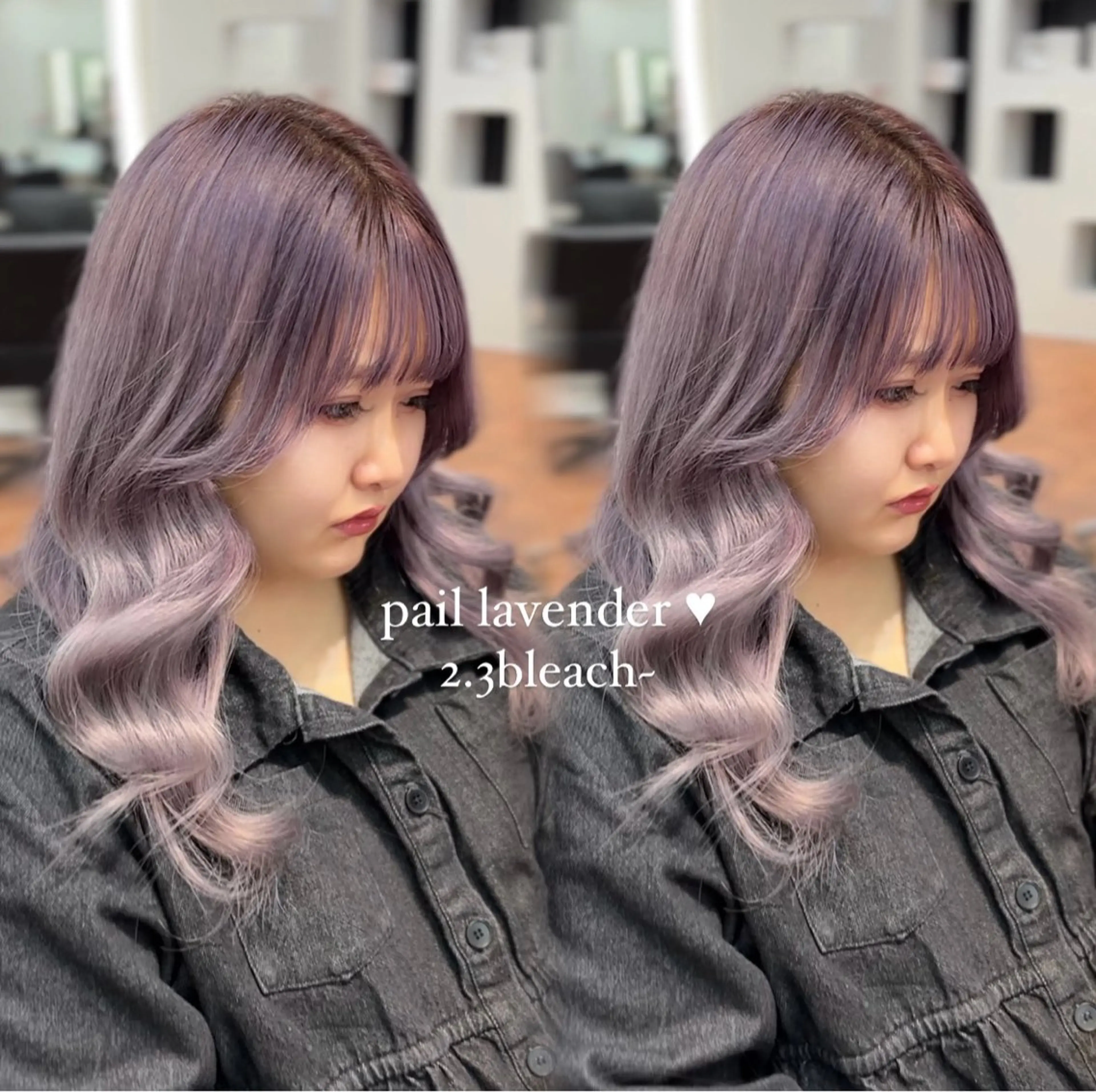 ロング カラー ラベンダーカラー メンズカット ‪‪/メッシュのヘアスタイル