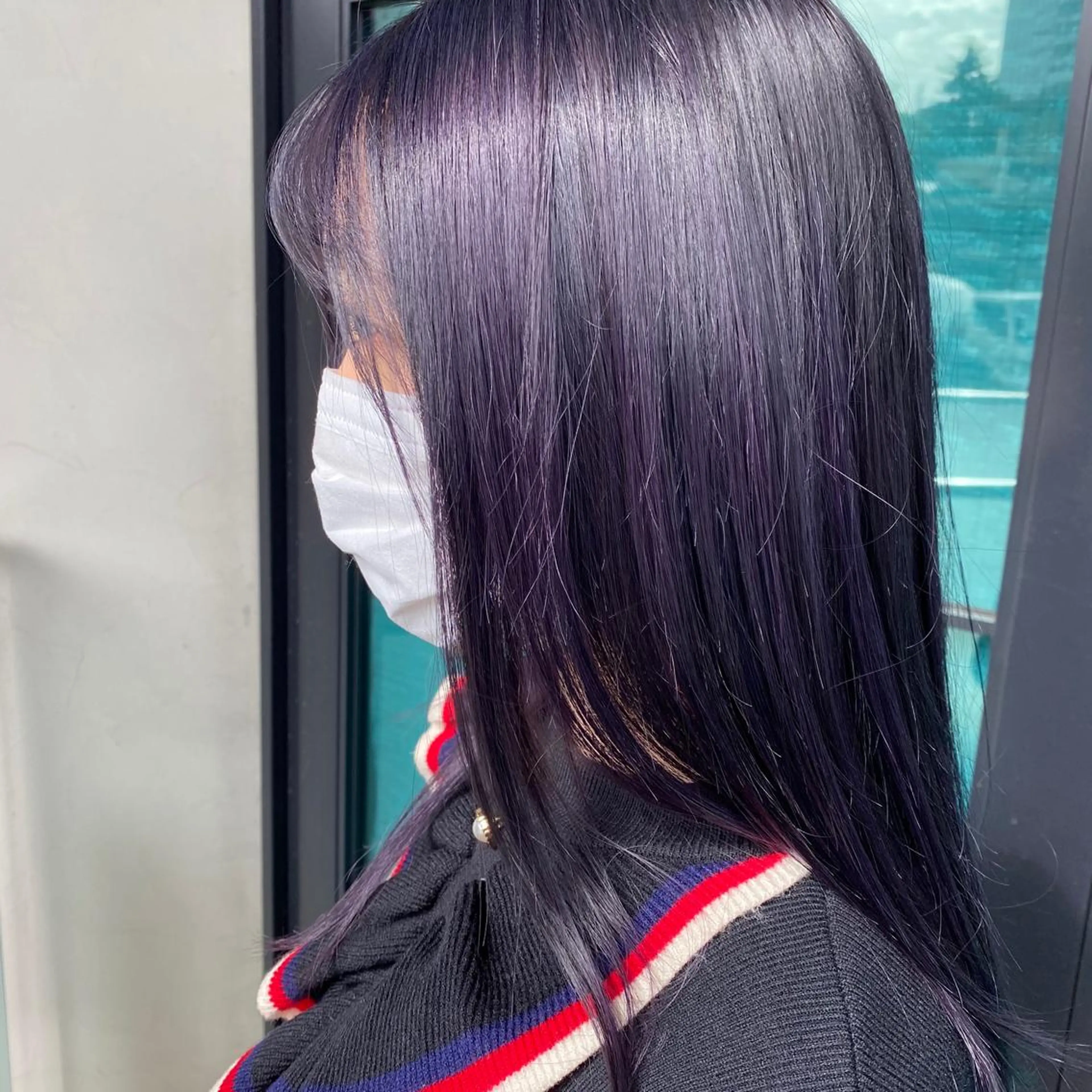 セミロング カラー グレージュ ラベンダーカラー ラベンダーグレージュ ラベンダーグレー インナーカラー/レイ ヤーカット♡/マキシのヘアスタイル