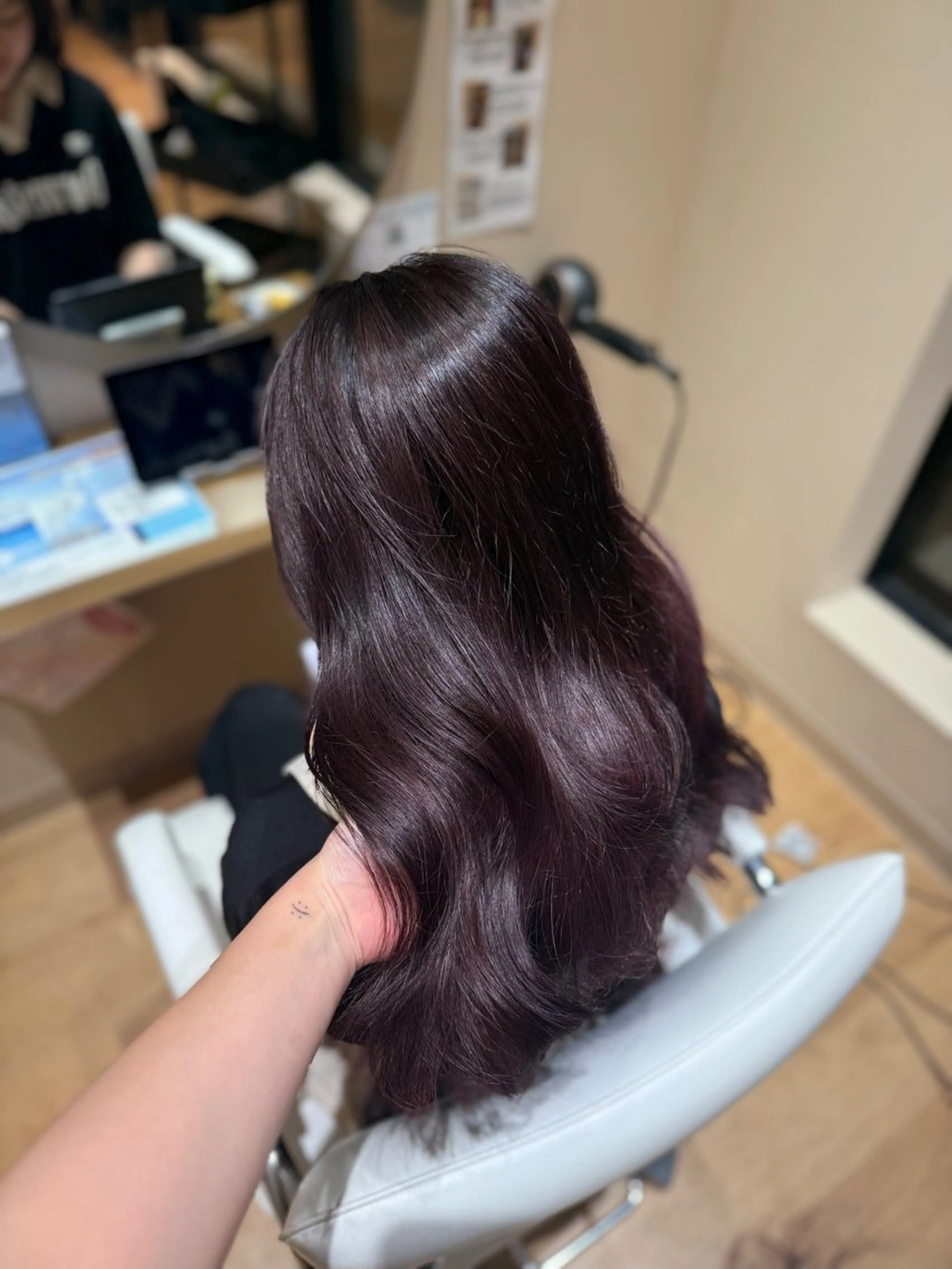 ミディアム ピンクラベンダー カット ヘアカラー トリートメント 髪質改善/layer cut🌈岡嶋乃愛のヘアスタイル