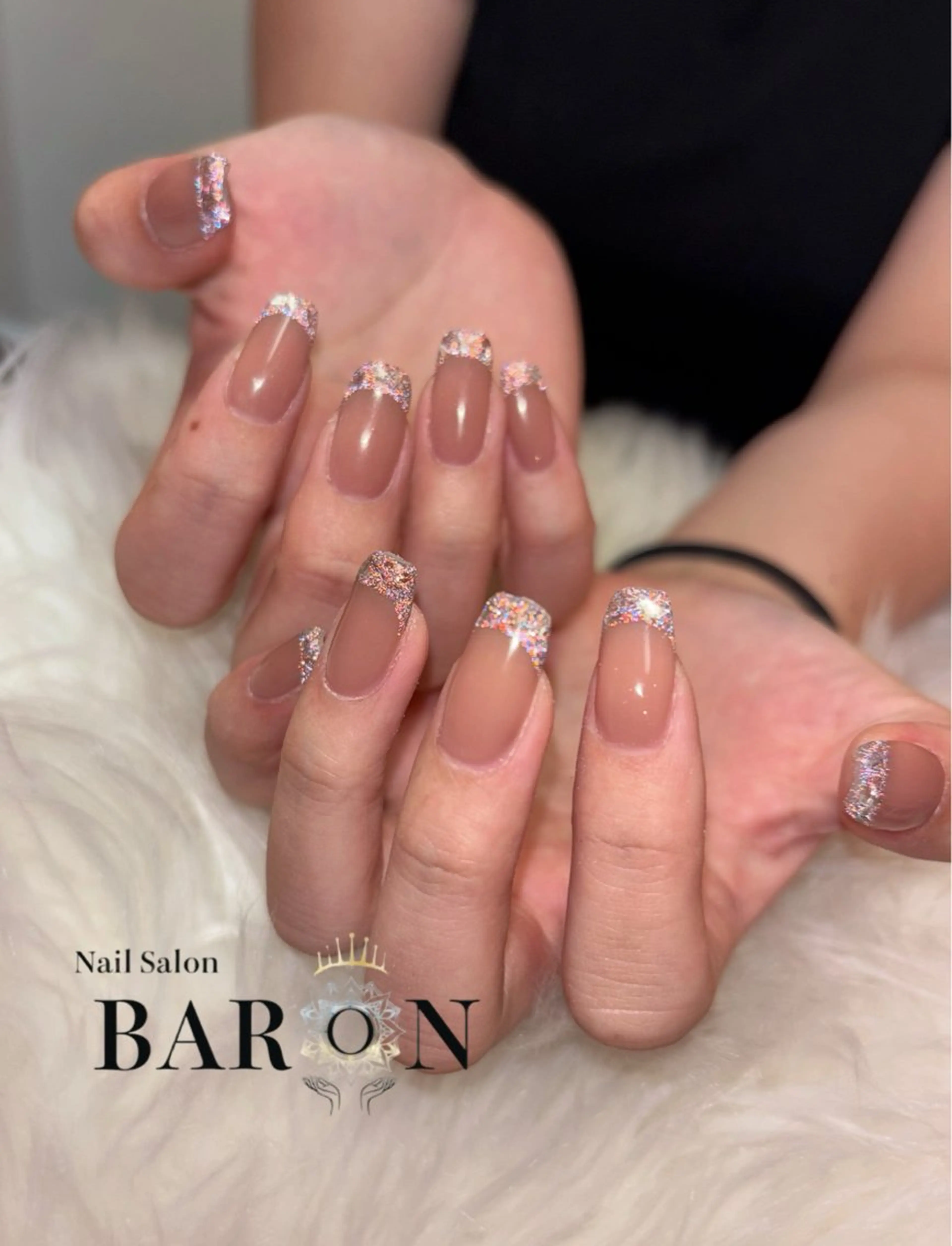 ネイル フラッシュネイル フレンチネイル ジェルネイル 👑BARON👑 NENEのネイルデザイン