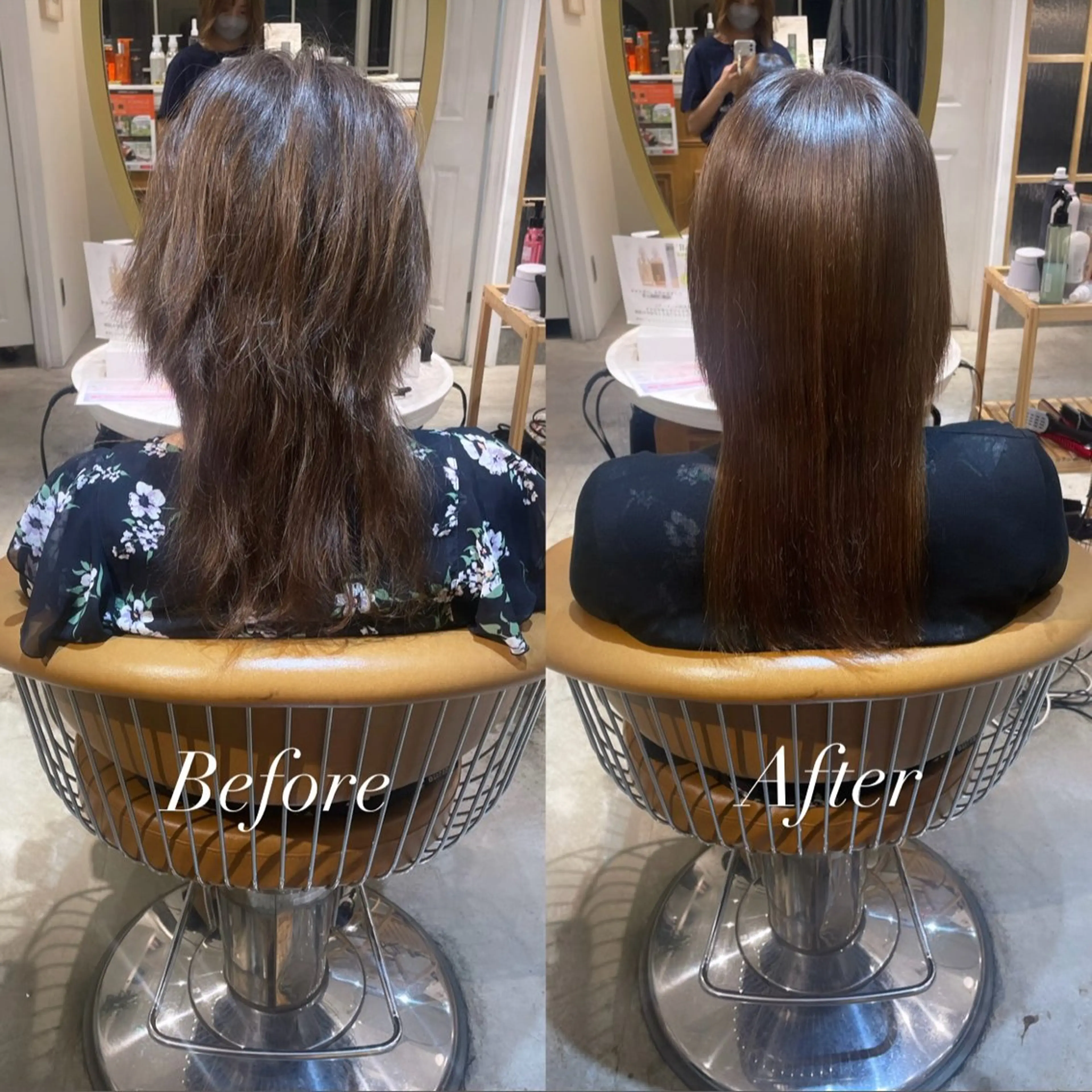 ミディアム 縮毛矯正 髪質改善/ボブ /韓国/erikoのヘアスタイル