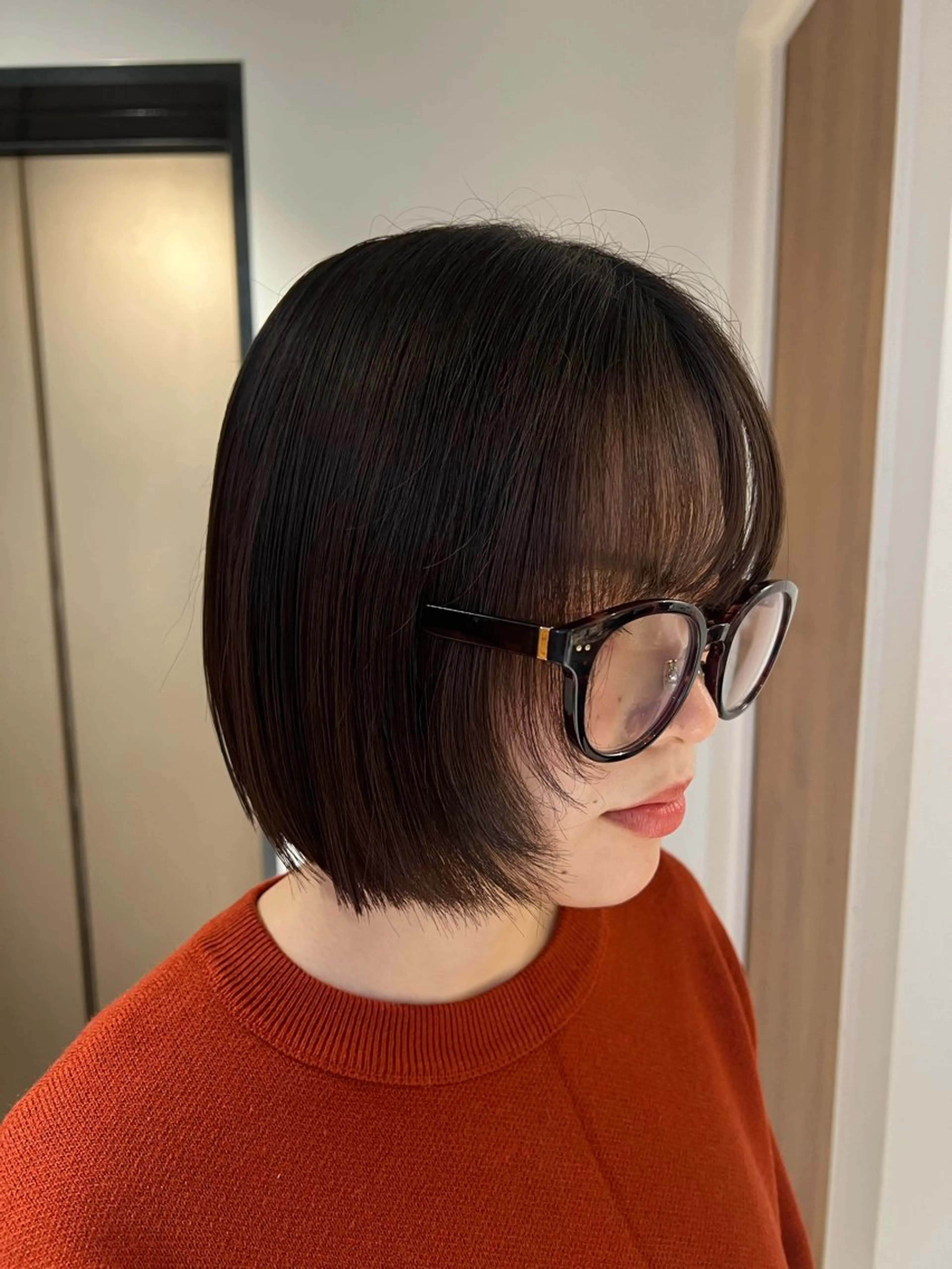 ショート 顔まわりレイヤー 顔周りカット レイヤーカット カット 梅田/顔周りカット /ボブ/RINKAのヘアスタイル