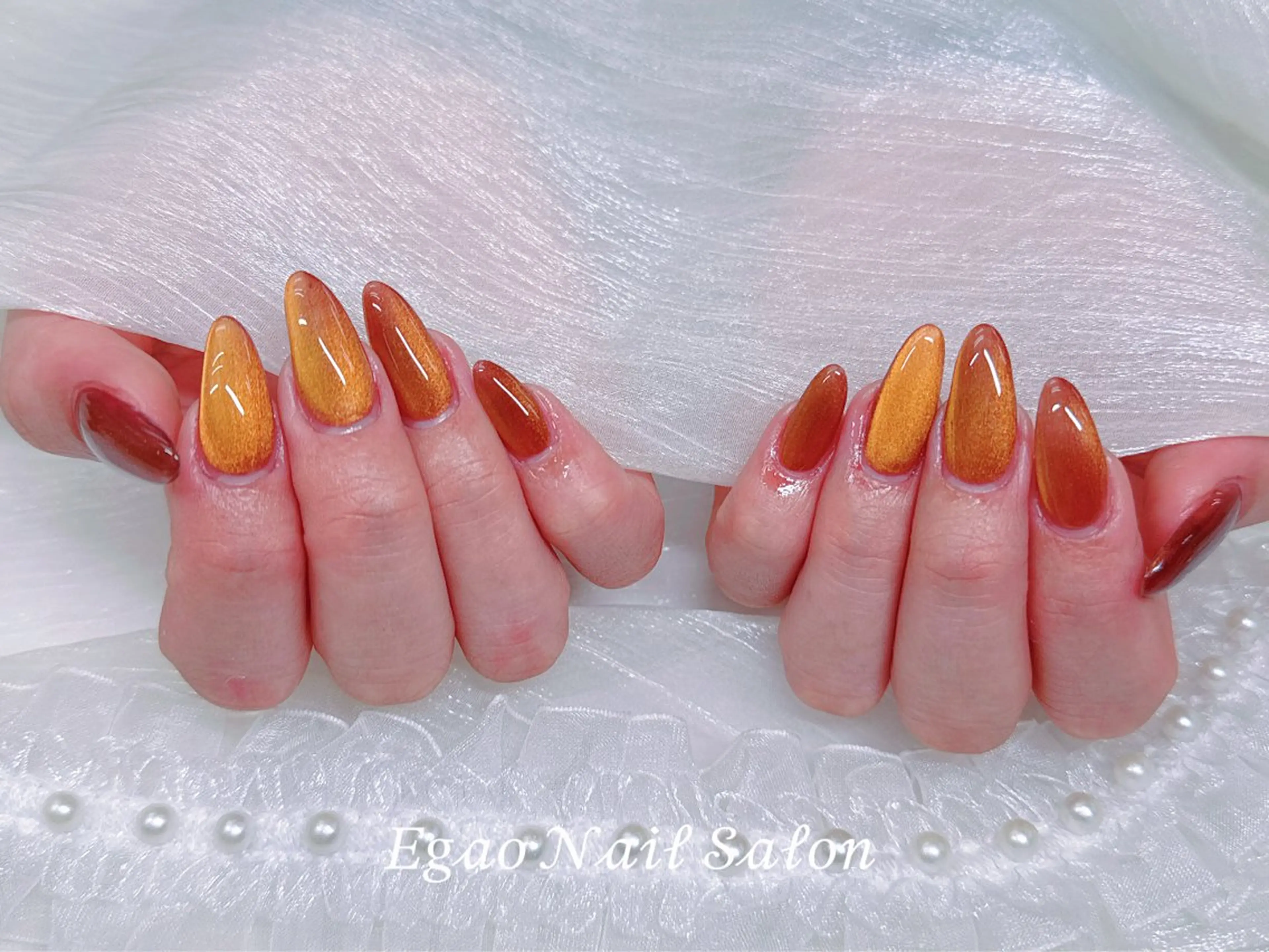 ネイル アートネイル フットネイル フレンチネイル ジェルネイル グラデーション Egao Nail Salonのネイルデザイン